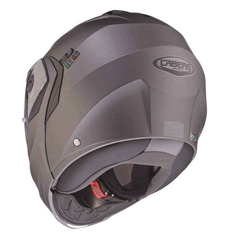 Casco de motocicleta plegable inteligente Caberg Duke X scooter modular liso negro brillante - Imagen 34 de 54