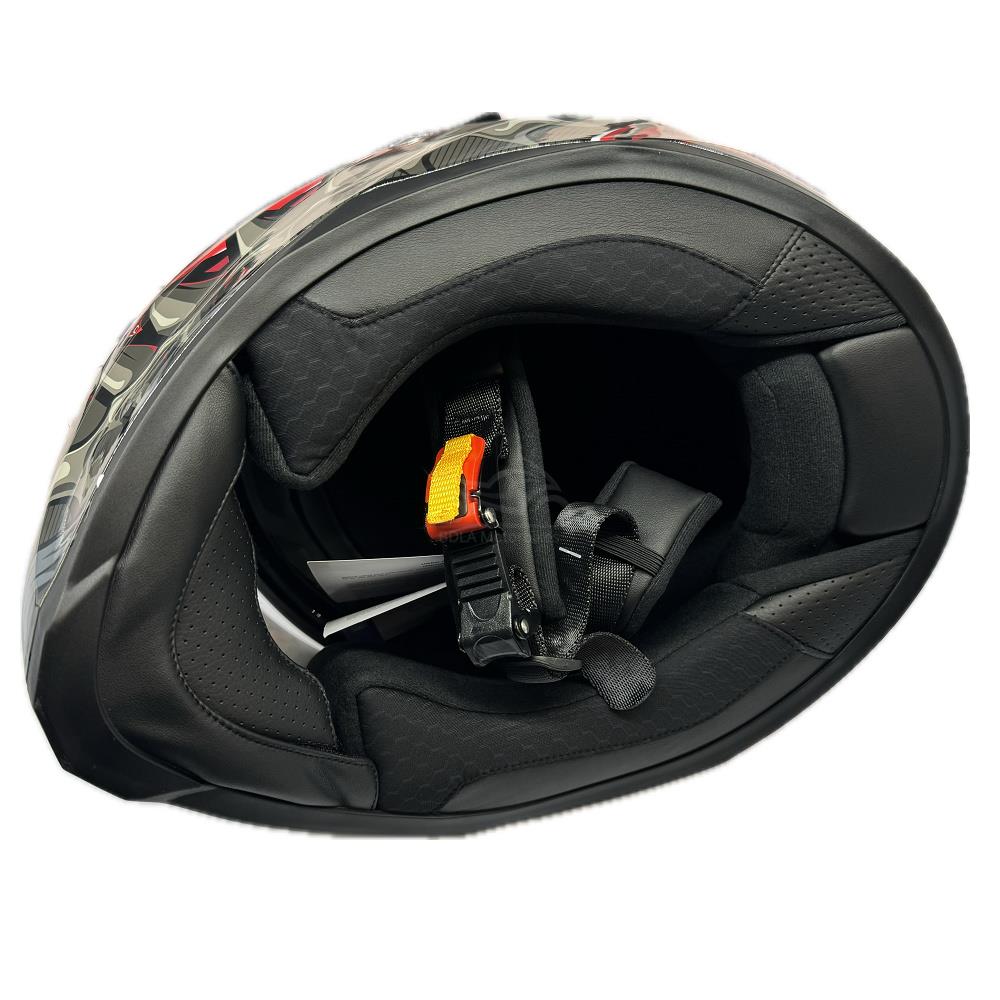 Vcan H128 Titan Cara Completa Motocicleta Casco de Choque Calavera Bicicleta Ciclomotor ACU Dorado - Imagen 15 de 27