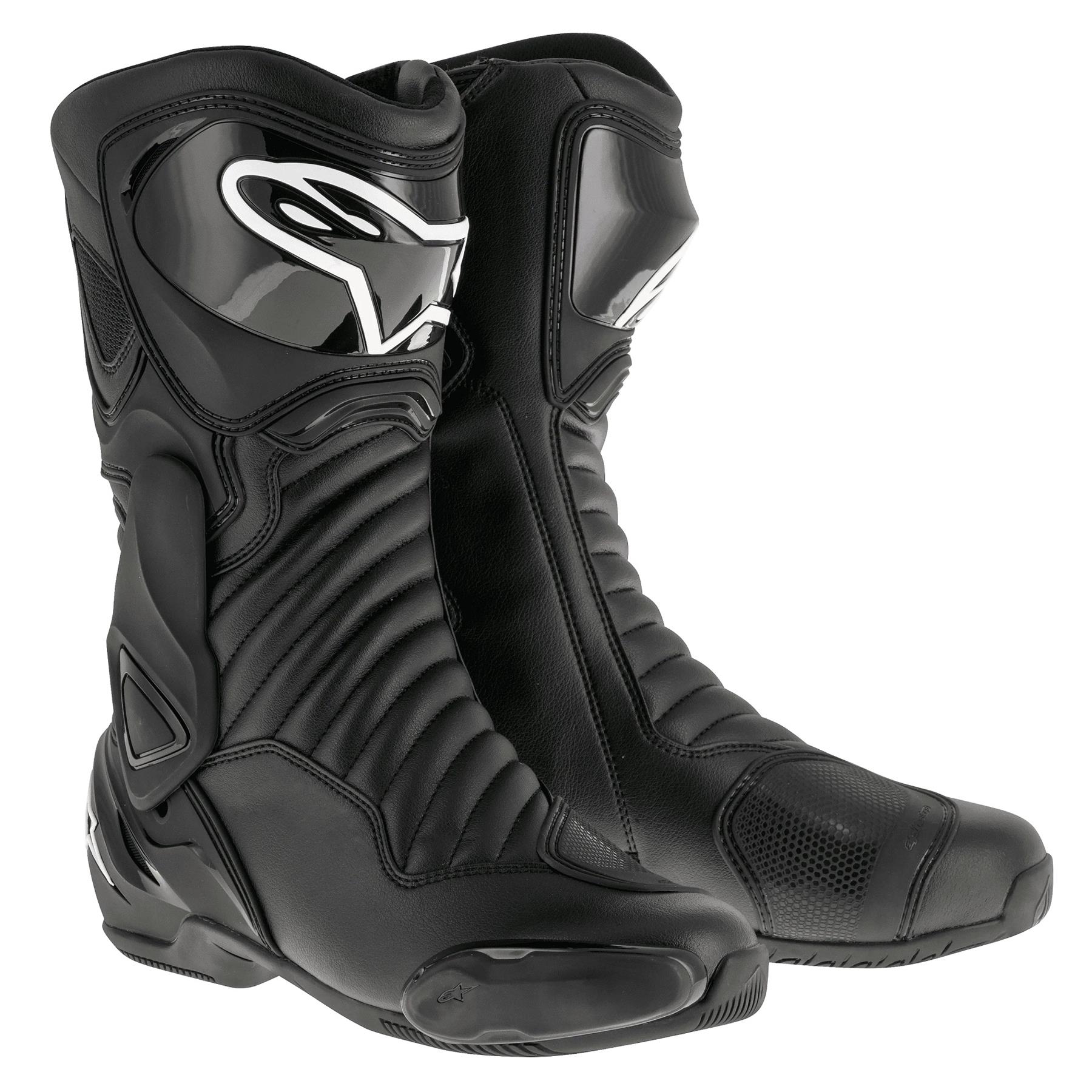Alpinestars SMX-6 v2 CE Sports Racing Motorcycle Motorbike Boots Black White - Picture 3 of 16