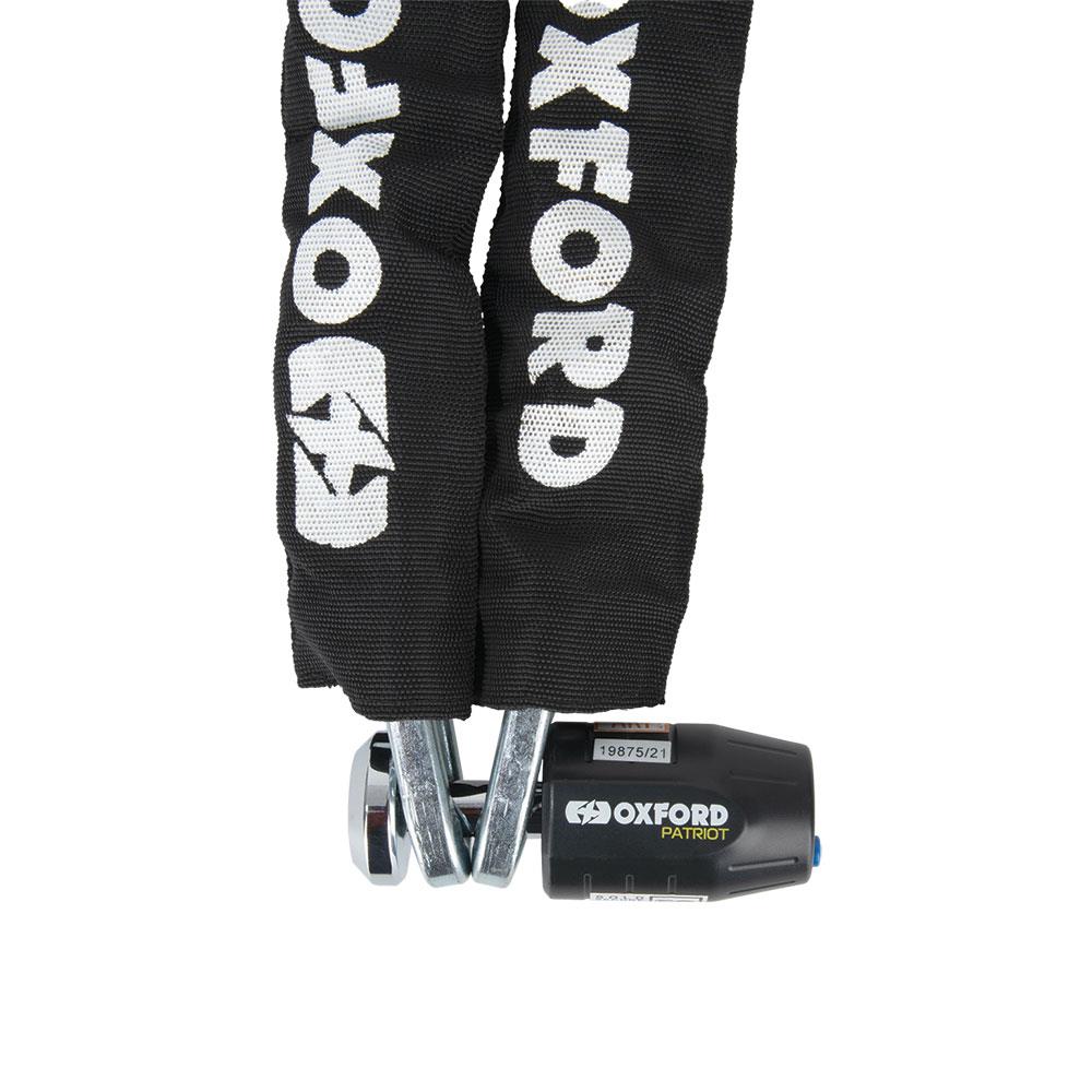 Oxford Patriot 12mm Motorcycle Bike Chain Lock 2M Motorbike Security Padlock