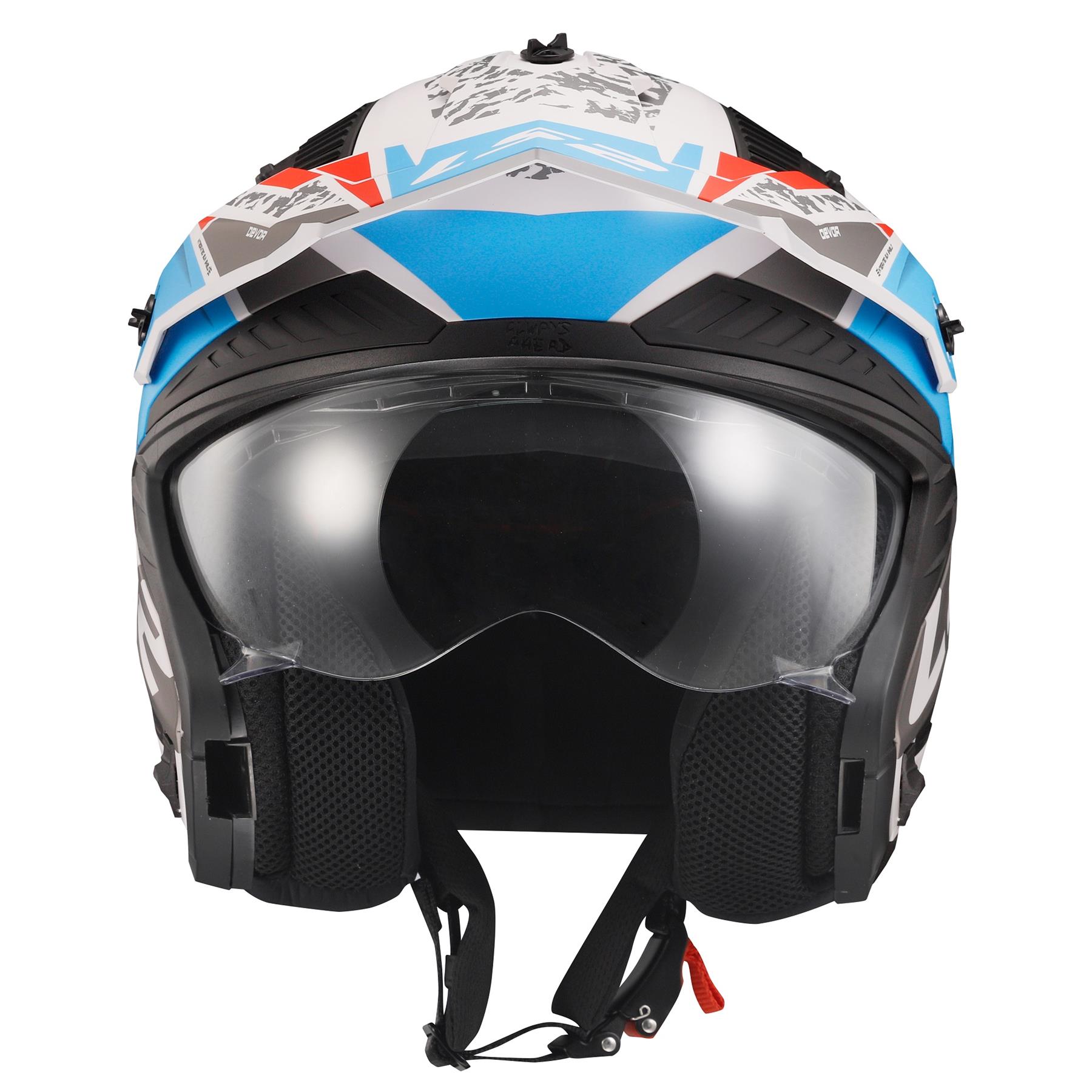 LS2 OF606 Drifter Devor Off Road Motorcycle Helmet Trial Adventure Bike Mask - Picture 9 of 25