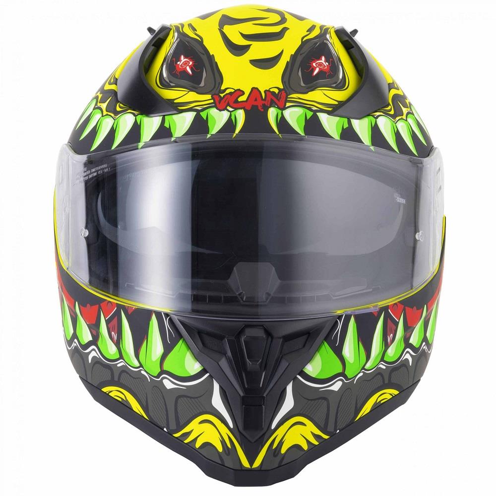 Vcan H128 Titan Cara Completa Motocicleta Casco de Choque Calavera Bicicleta Ciclomotor ACU Dorado - Imagen 17 de 27