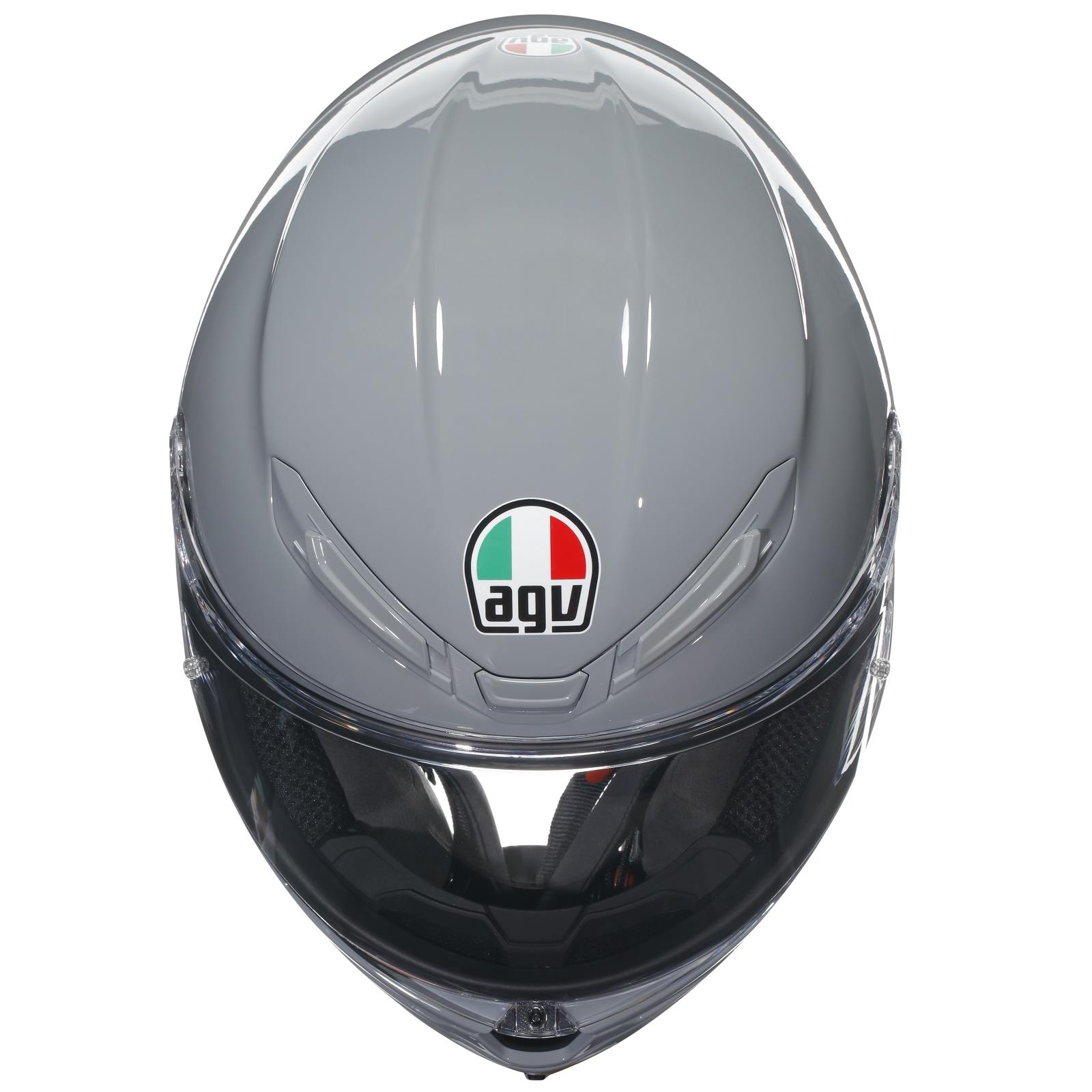 AGV K6-S Plain Motorcycle Helmet Road Legel ECE 22.06 Track Race Lid Black Grey - Picture 25 of 30