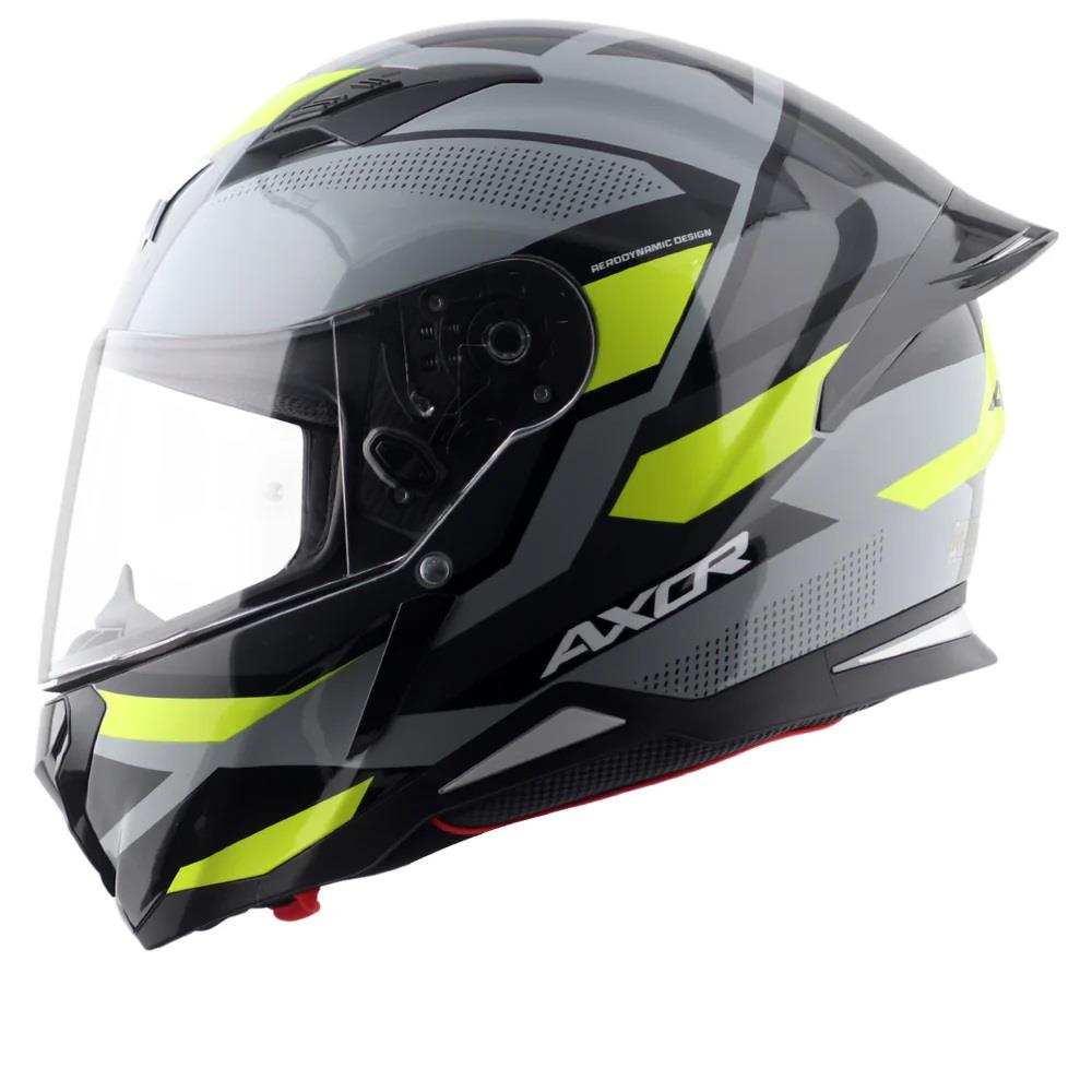 Axor Hunter Cornet Full Face Motorcycle Helmet Scooter Motorbike Free Dark Visor - Picture 15 of 22