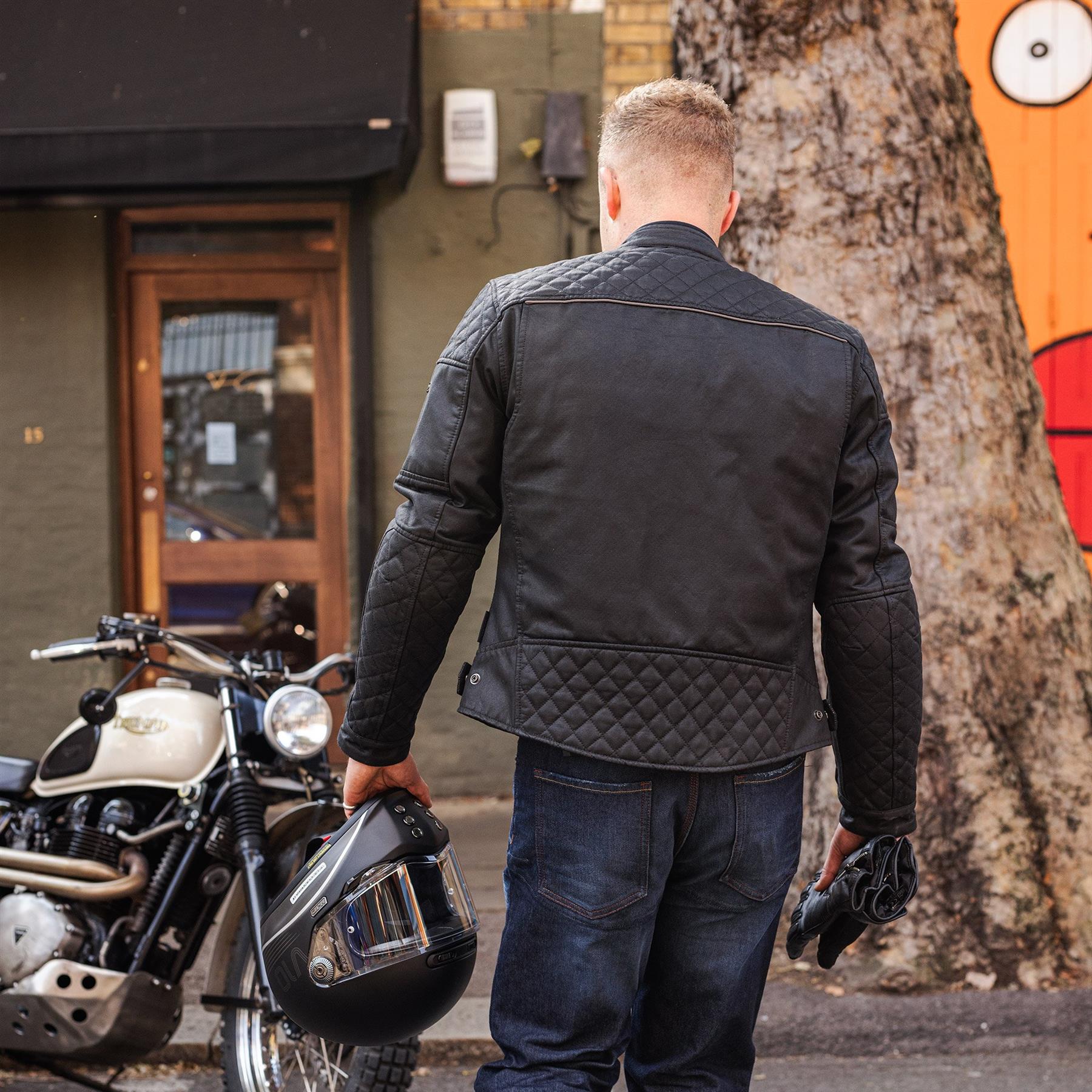 Oxford Hardy 2.0 Mens Motorcycle Jacket Wax Touring Retro Motorbike Jacket - Picture 13 of 24