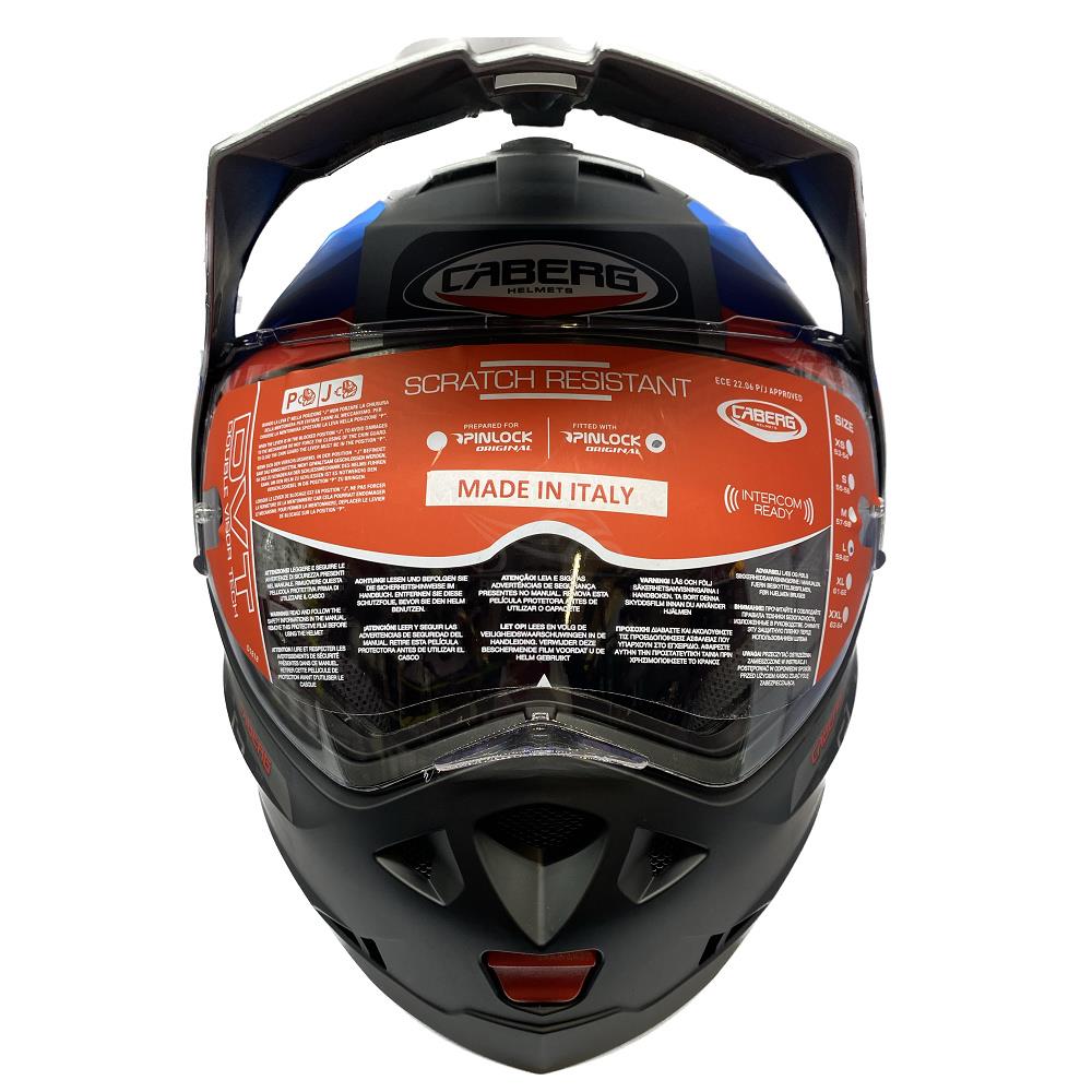 Caberg Tourmax X Sarabe Flip Adventure Motorcycle Helmet Dual Sport Blue Red - Picture 12 of 30