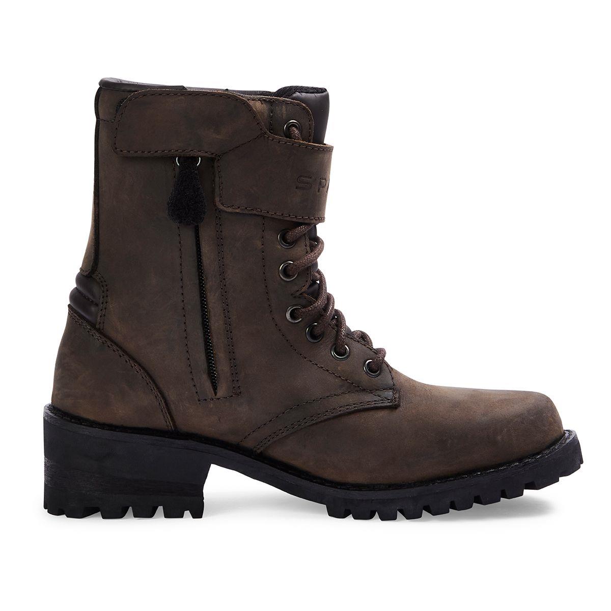Spada Piston Women's Leather Waterproof Motorcycle Boots Motorbike Shoes Black - Picture 12 of 12
