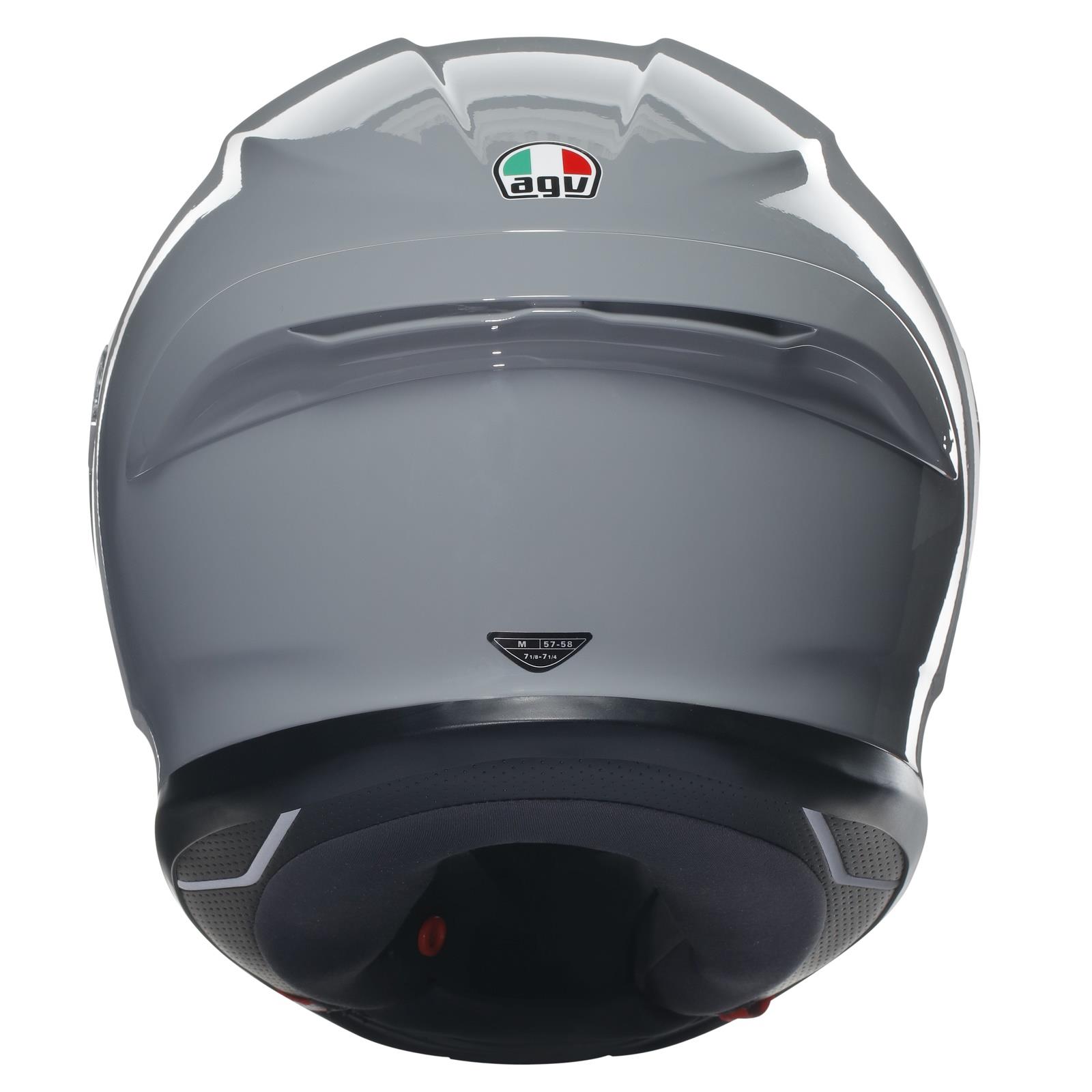 AGV K6-S Plain Motorcycle Helmet Road Legel ECE 22.06 Track Race Lid Black Grey - Picture 27 of 30