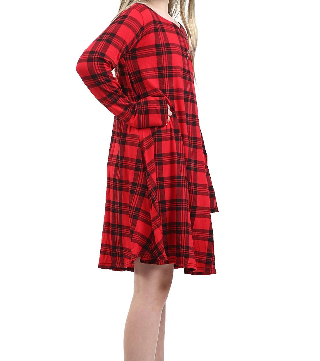 Enfants à manches longues Skater robe Swing Kids Col Rond Imprimé Party Wear Dress
