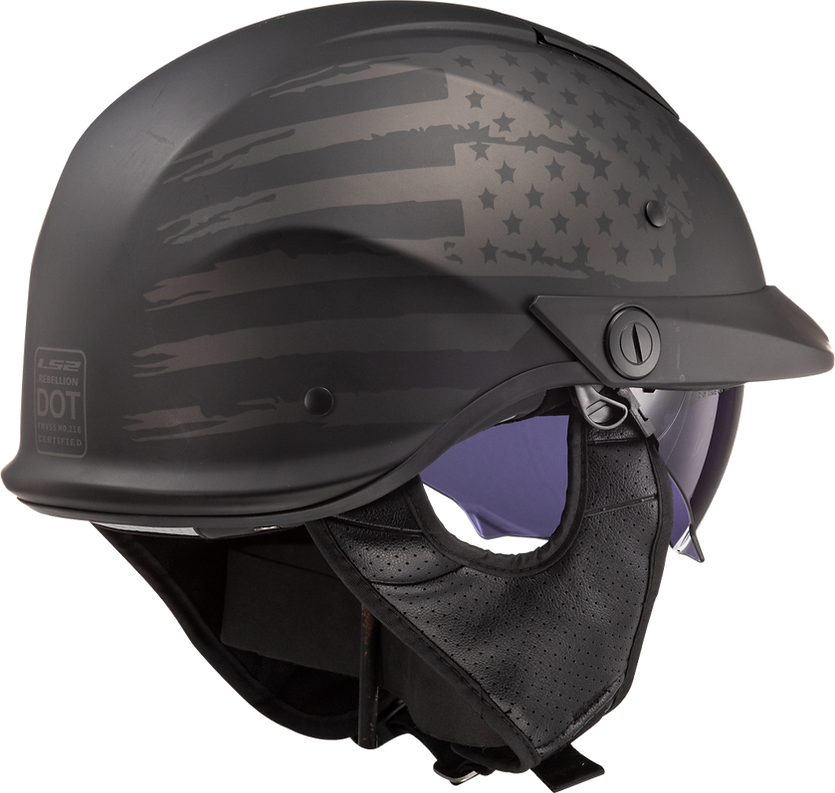 ls2 black chrome rebellion helmet 590-1083 Matte SHELL Meets or exceeds DOT FMVSS 218.948g LS2 Rebellion 1812 Helmet