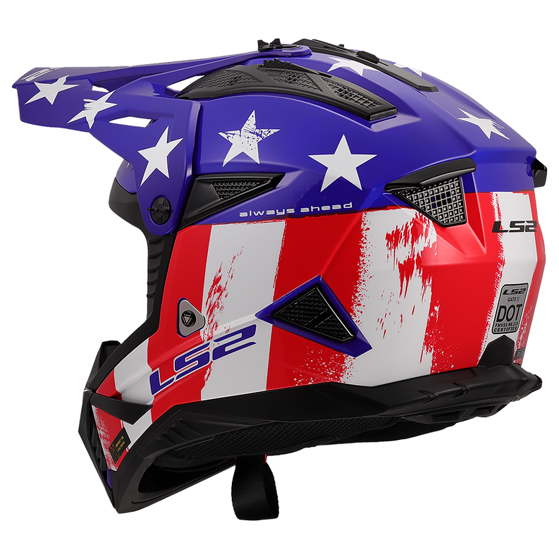 LS2 - Gate II Battle Scar Motocross Helmet - Bild 8 von 9