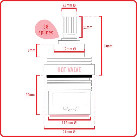 Rangemaster Traditional Belfast Bridge TBL3 Tap (SP3561, 4276R) Ventile - Bild 7 von 10