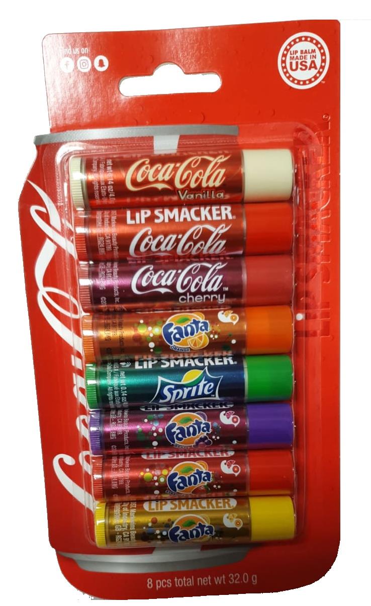 Lip Smacker Coffret cadeau Coca Cola : kit de voyage avec 6 baumes