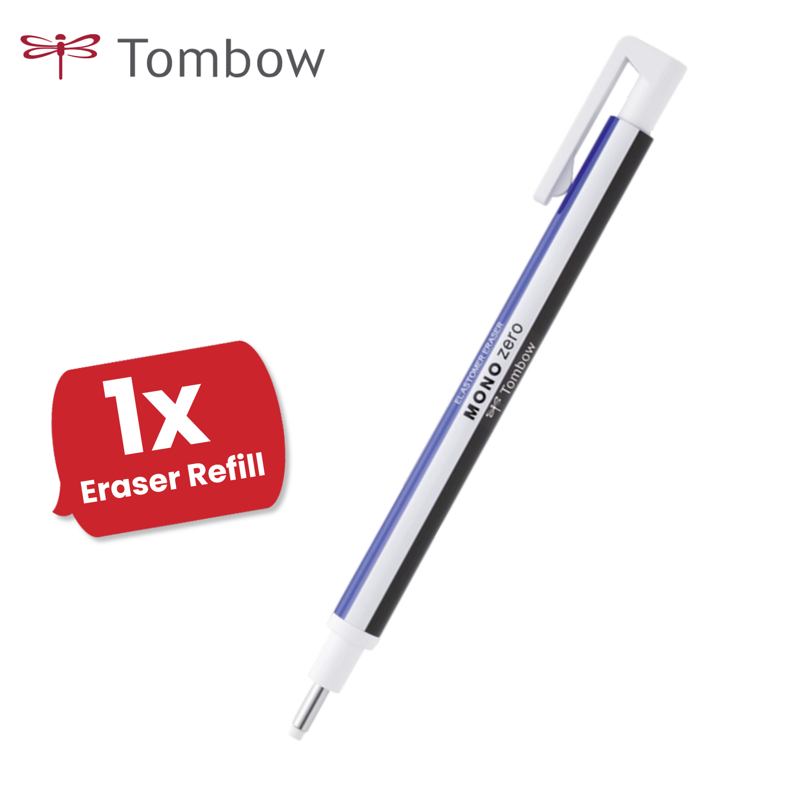 Tombow Eraser MONO Zero Round Tip 2.3mm Diam Refillable Precision Erasing Tool - Picture 7 of 13