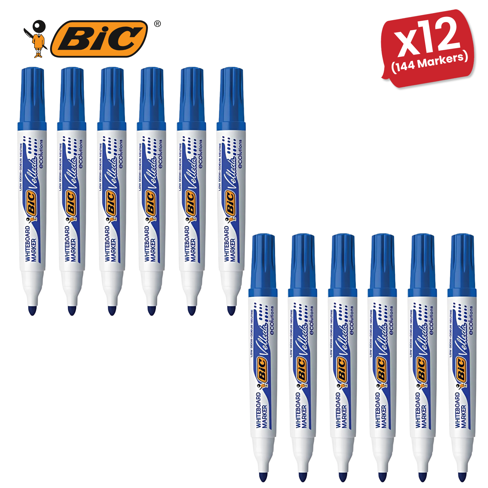 BiC Velleda 1701 Whiteboard Marker Medium Tip Blue Ink Marker - School or Office - Picture 15 of 17