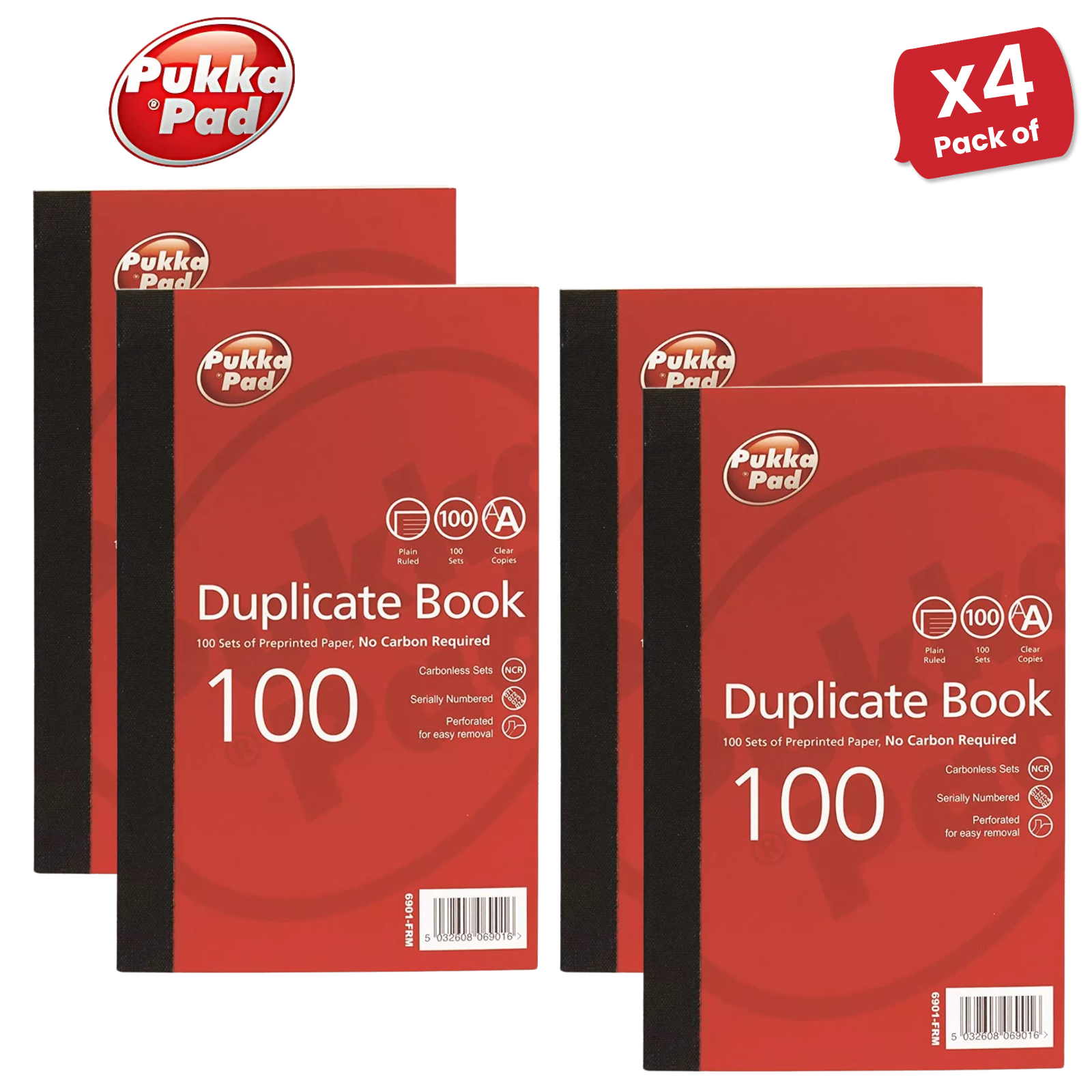 Pukka Block Duplikat liniertes Buch mit Carbon, 216 mm x 130 mm - ideal für Unternehmen - Bild 8 von 15
