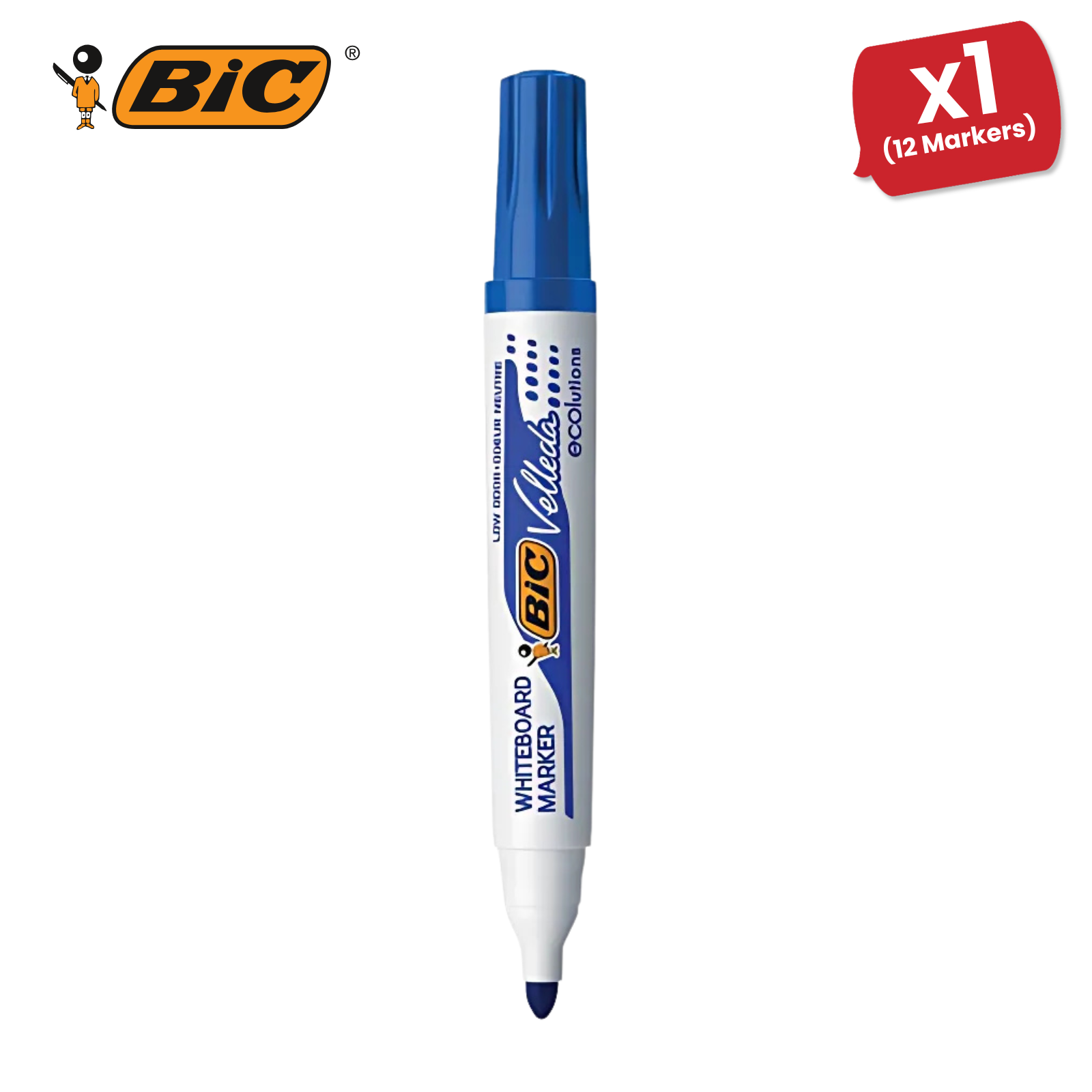 BiC Velleda 1701 Whiteboard Marker Medium Tip Blue Ink Marker - School or Office - Picture 8 of 17