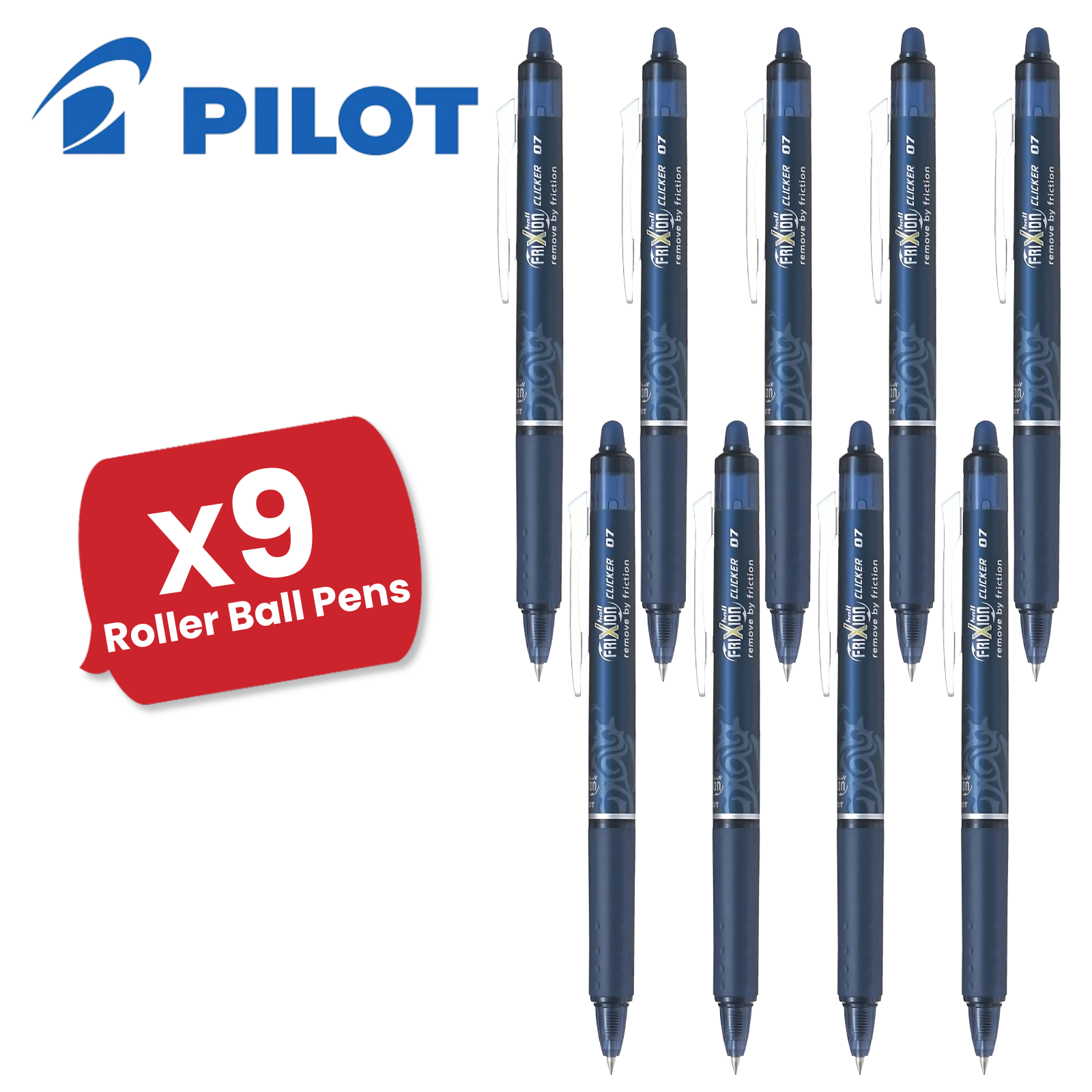 Pilot FriXion Clicker Erasable Gel Rollerball Multiple Pens 0.7mm Tip - Blue - Picture 9 of 12