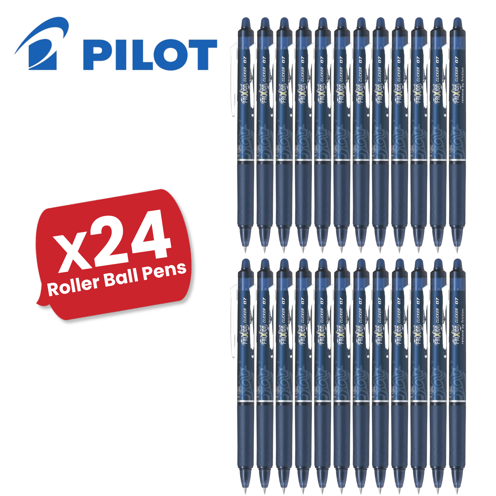Pilot FriXion Clicker Erasable Gel Rollerball Multiple Pens 0.7mm Tip - Blue - Picture 11 of 12