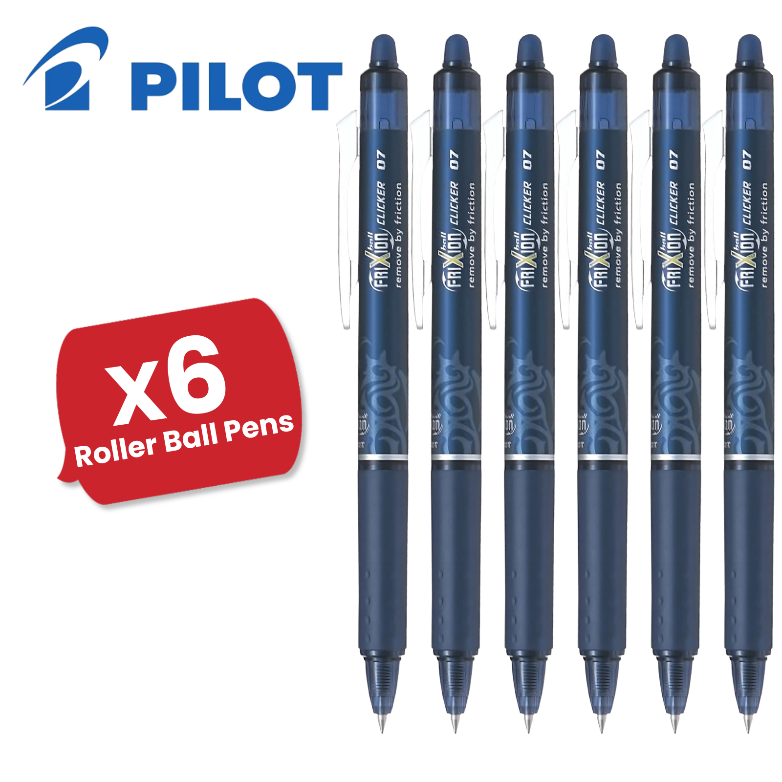 Pilot FriXion Clicker Erasable Gel Rollerball Multiple Pens 0.7mm Tip - Blue - Picture 8 of 12