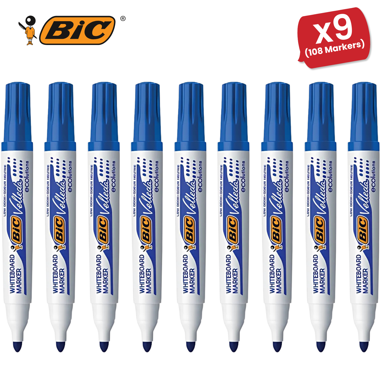 BiC Velleda 1701 Whiteboard Marker Medium Tip Blue Ink Marker - School or Office - Picture 14 of 17