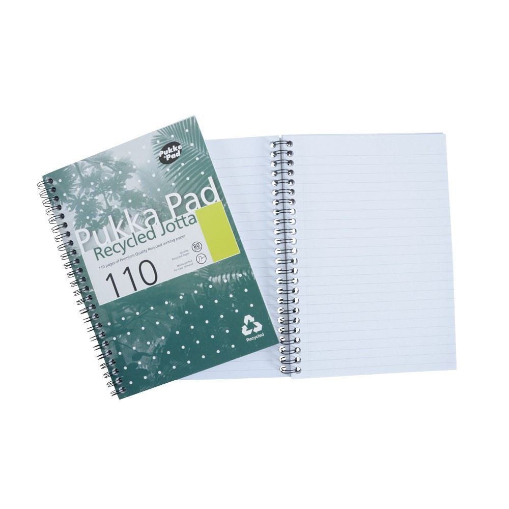 3 x Pukka Pad A5//A4//A6 Jotta Notepad Writing 80gsm White Ruled Spiral Pads