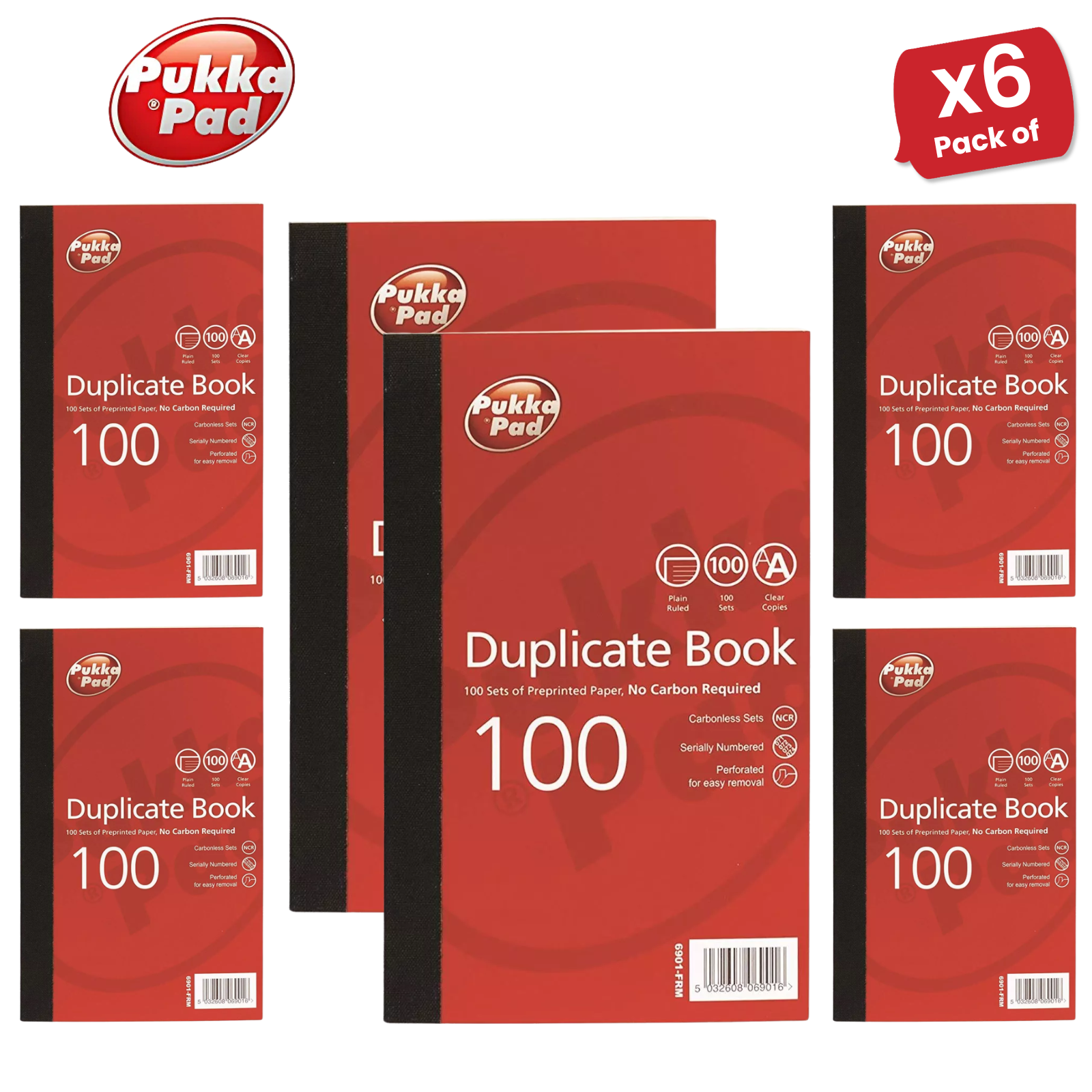 Pukka Block Duplikat liniertes Buch mit Carbon, 216 mm x 130 mm - ideal für Unternehmen - Bild 10 von 15