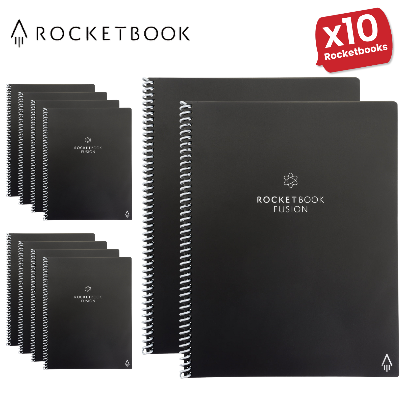 Rocketbook Fusion A4 Letter, Dotted Smart Notebook for Reusable Writing - Black - Picture 12 of 12