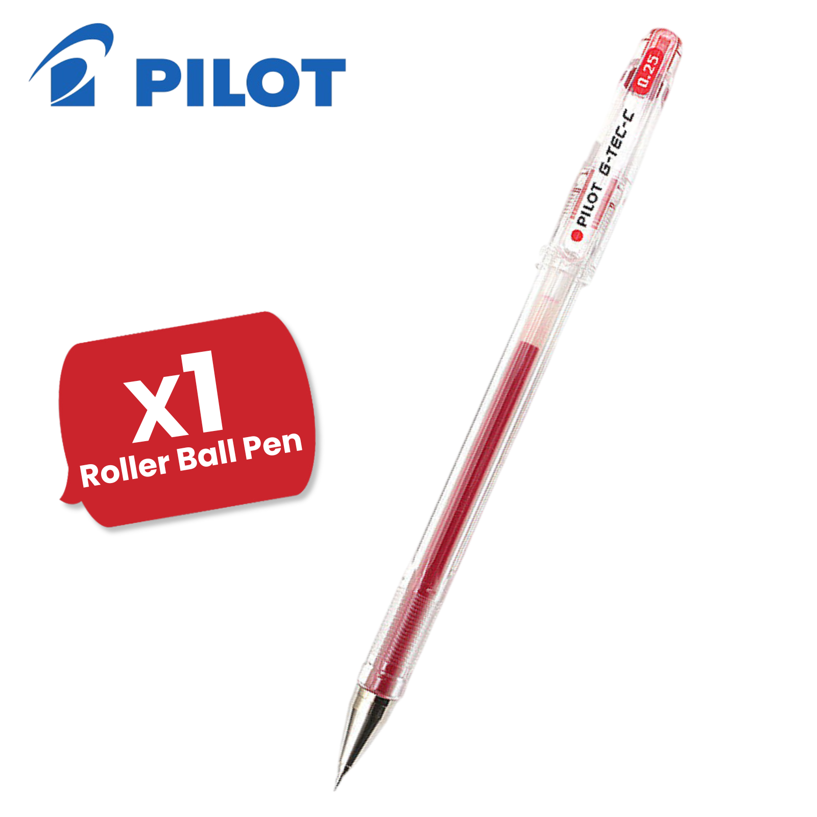 Pilot Pen G-Tec C4 0.4 mm Microtip Rollerball Multi Pens Smooth Gel Ink - Red - Picture 4 of 11