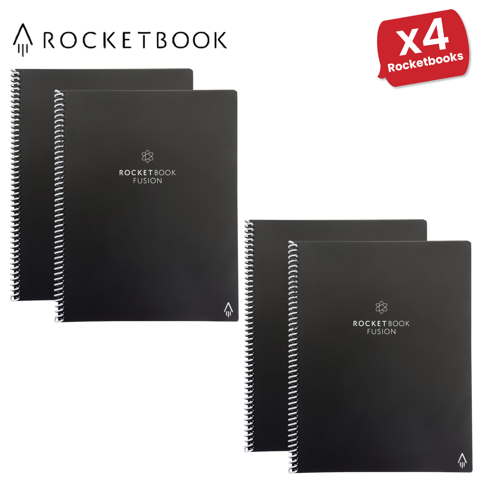 Rocketbook Fusion A4 Letter, Dotted Smart Notebook for Reusable Writing - Black - Picture 10 of 12