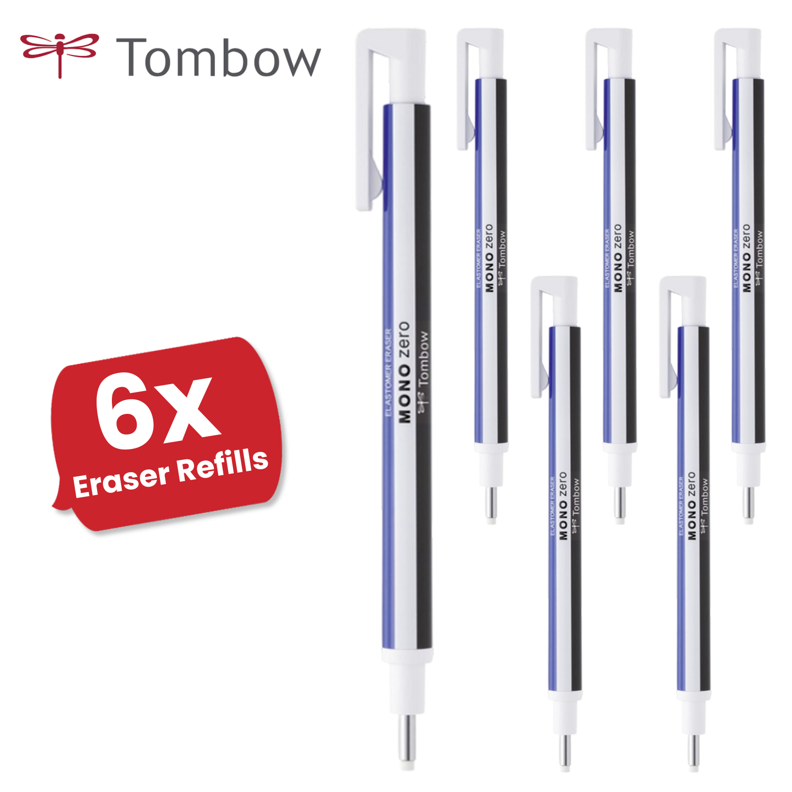Tombow Eraser MONO Zero Round Tip 2.3mm Diam Refillable Precision Erasing Tool - Picture 10 of 13