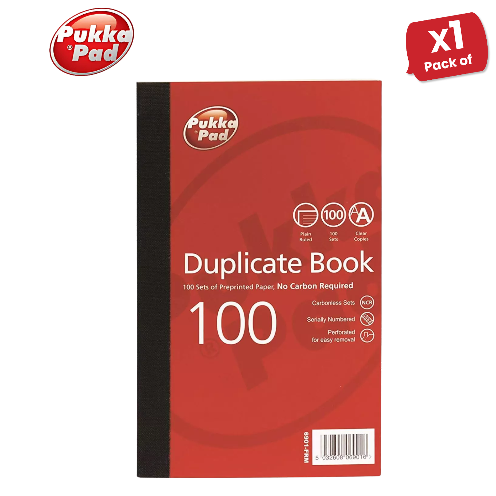 Pukka Block Duplikat liniertes Buch mit Carbon, 216 mm x 130 mm - ideal für Unternehmen - Bild 5 von 15