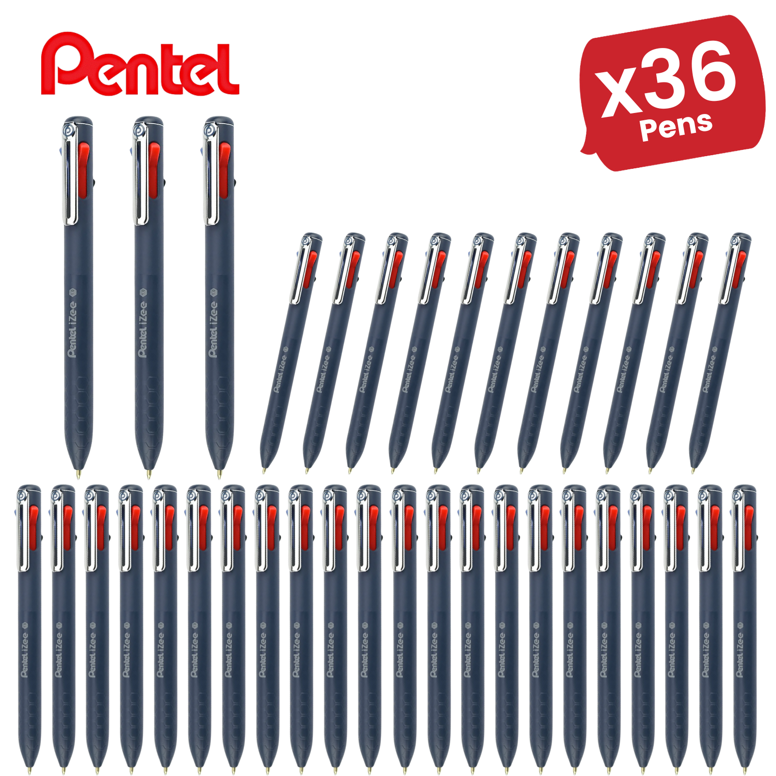 Pentel iZee 4-Color Retractable Ballpoint Pen Standard - Versatility Single Pen - Picture 13 of 13