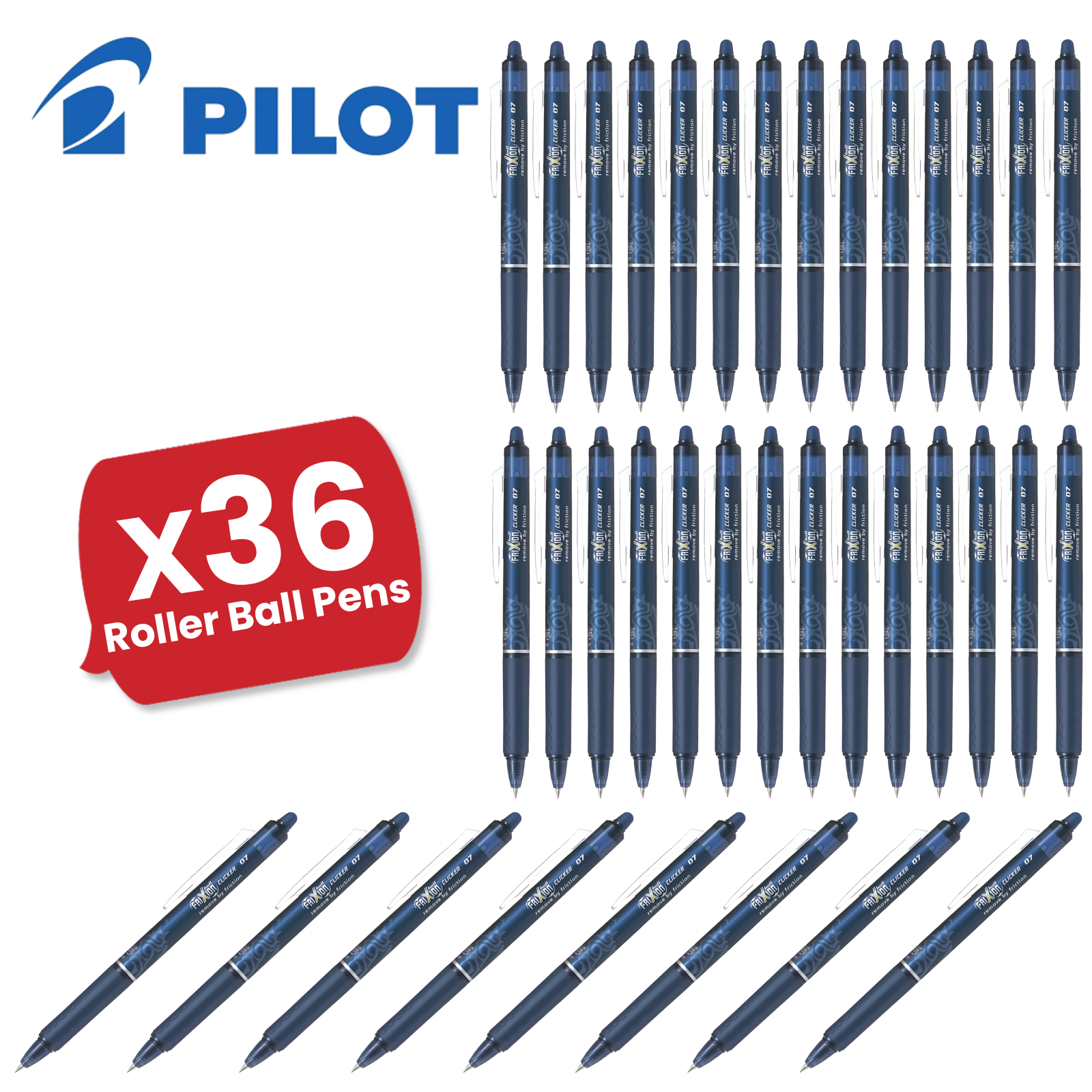 Pilot FriXion Clicker Erasable Gel Rollerball Multiple Pens 0.7mm Tip - Blue - Picture 12 of 12