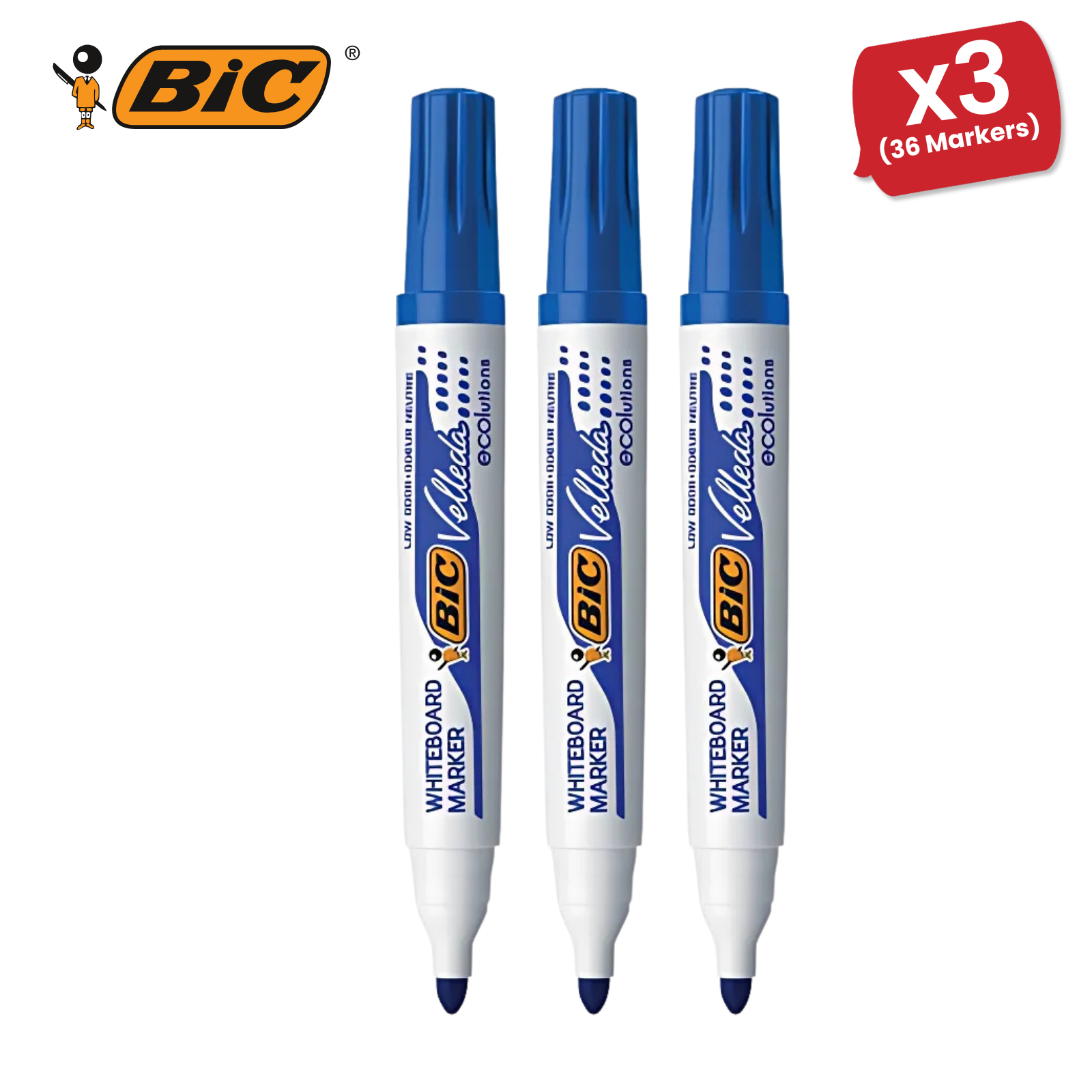 BiC Velleda 1701 Whiteboard Marker Medium Tip Blue Ink Marker - School or Office - Picture 10 of 17