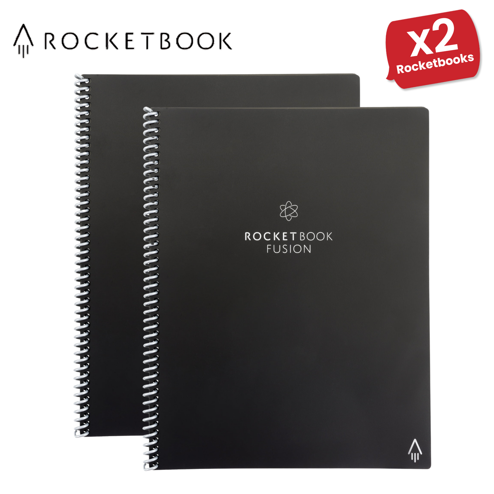 Rocketbook Fusion A4 Letter, Dotted Smart Notebook for Reusable Writing - Black - Picture 8 of 12