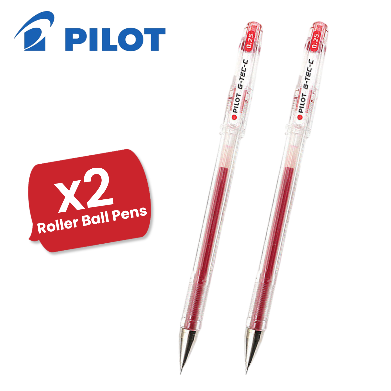 Pilot Pen G-Tec C4 0.4 mm Microtip Rollerball Multi Pens Smooth Gel Ink - Red - Picture 5 of 11