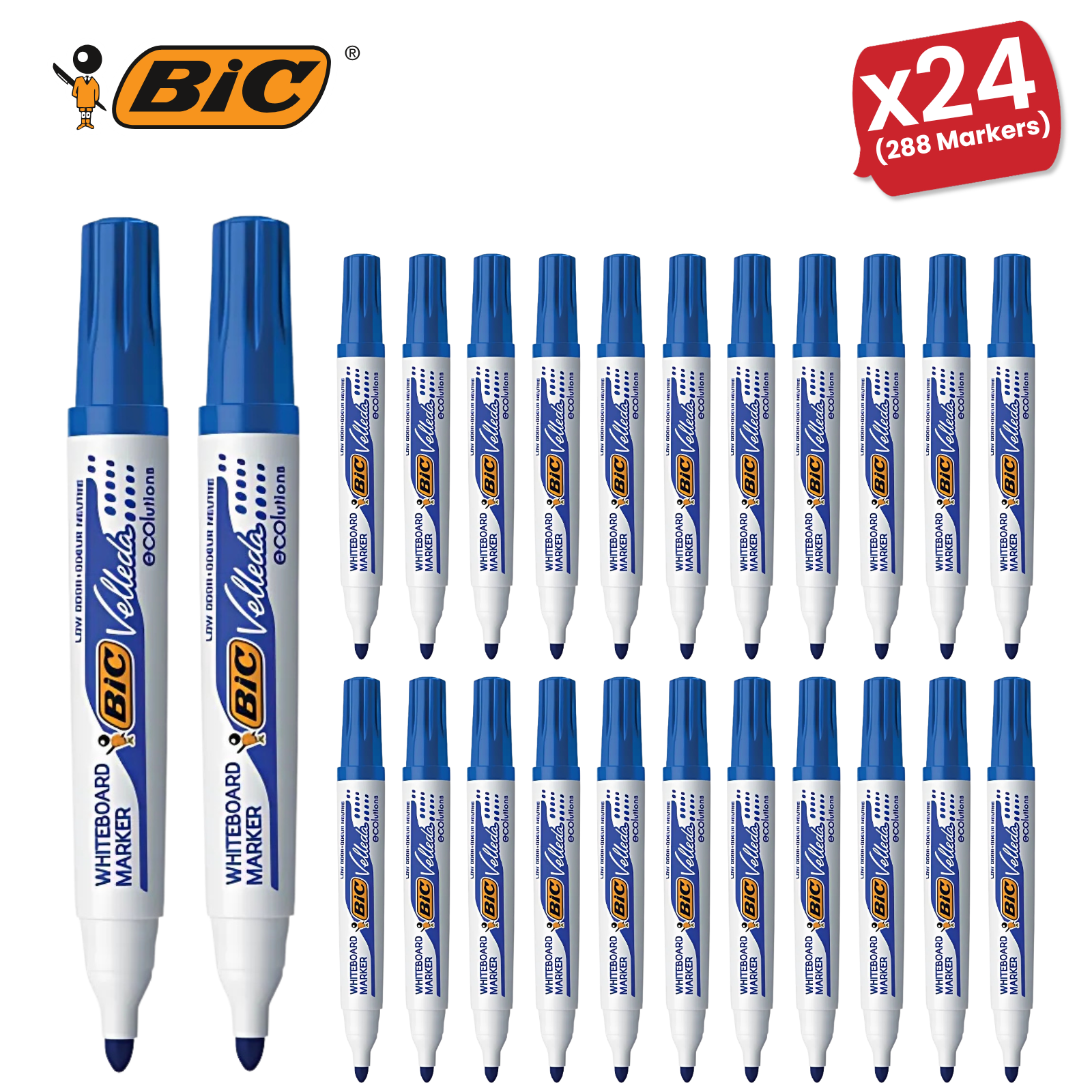 BiC Velleda 1701 Whiteboard Marker Medium Tip Blue Ink Marker - School or Office - Picture 16 of 17