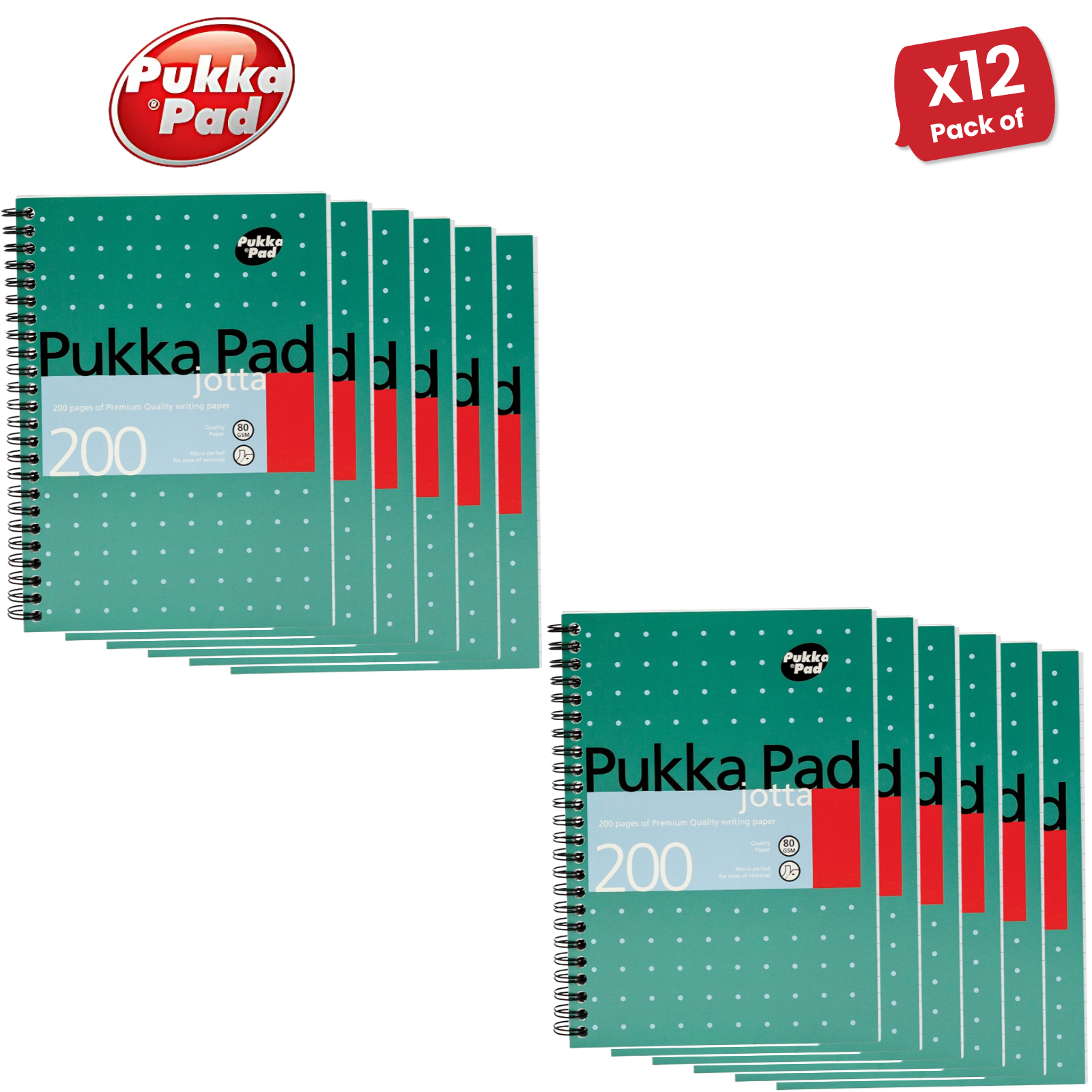 Pukka White A5 Wirebound Notebook - 200 Ruled/Margin Pages, 80gsm - Single Pack - Picture 11 of 13