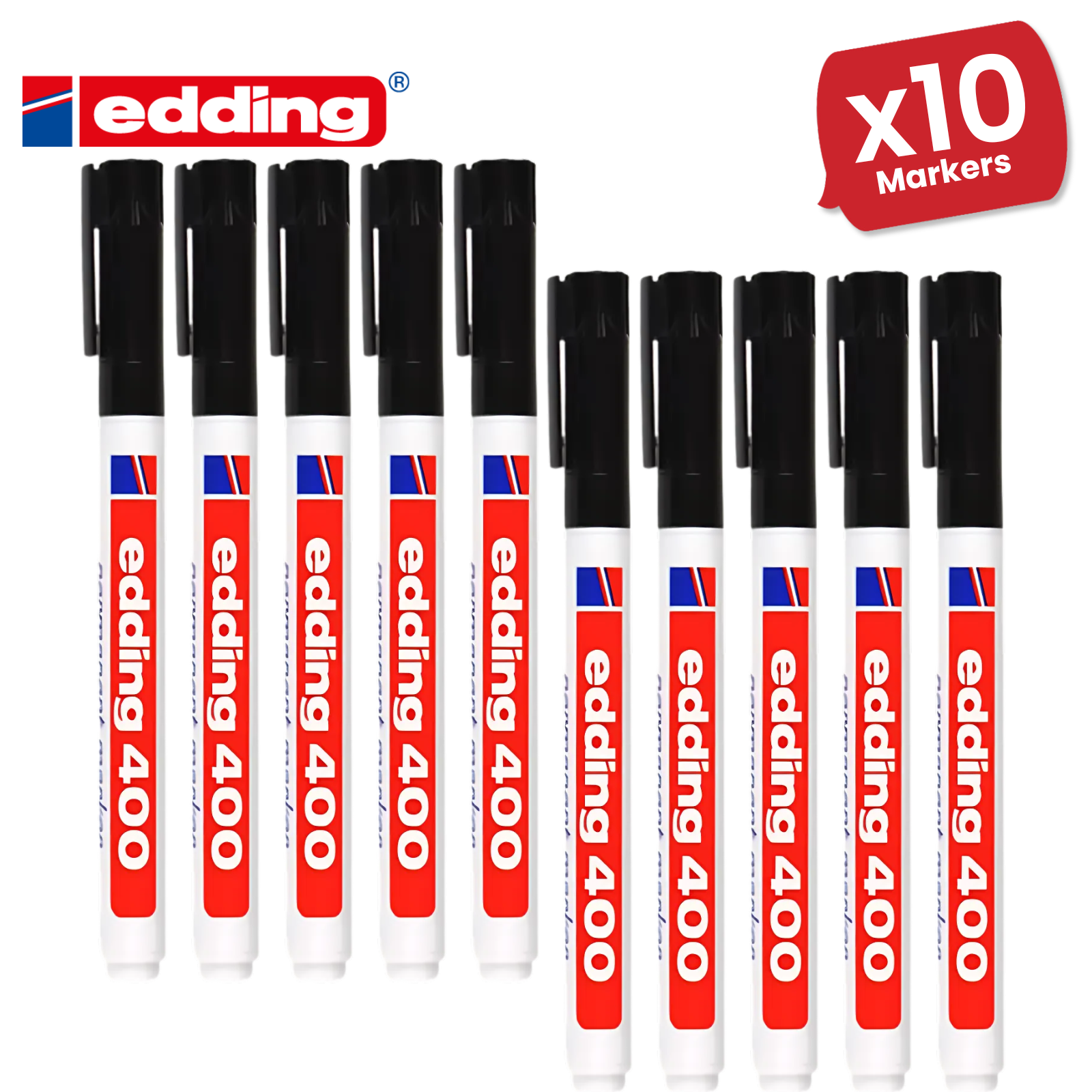 Edding 400 Marker Durable, Permanent Marker Long-Lasting Ink for Home and Office