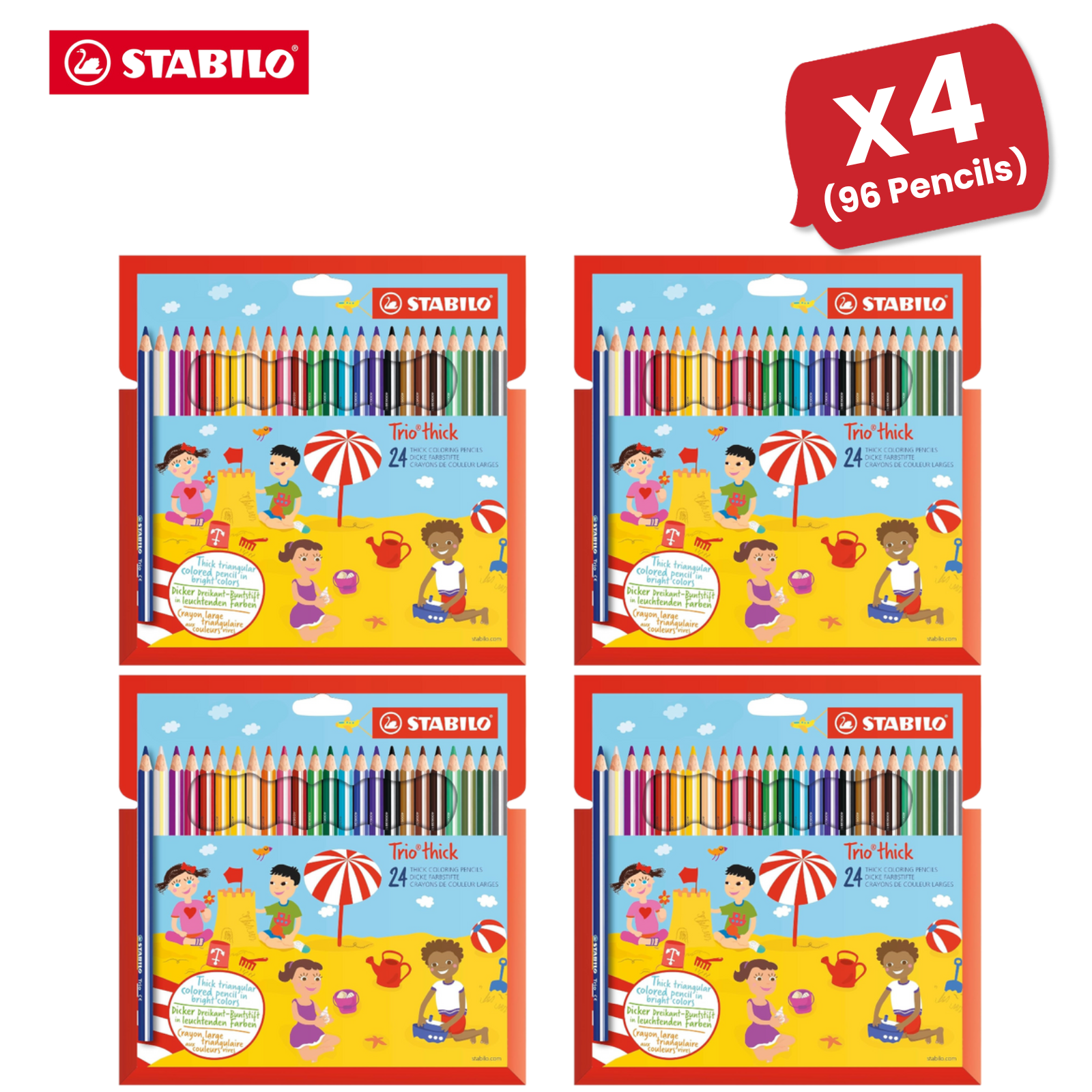 Stabilo Trio Thick Triangular Colouring Pencils, Assorted Colours - Pack of 24 - Picture 10 of 12