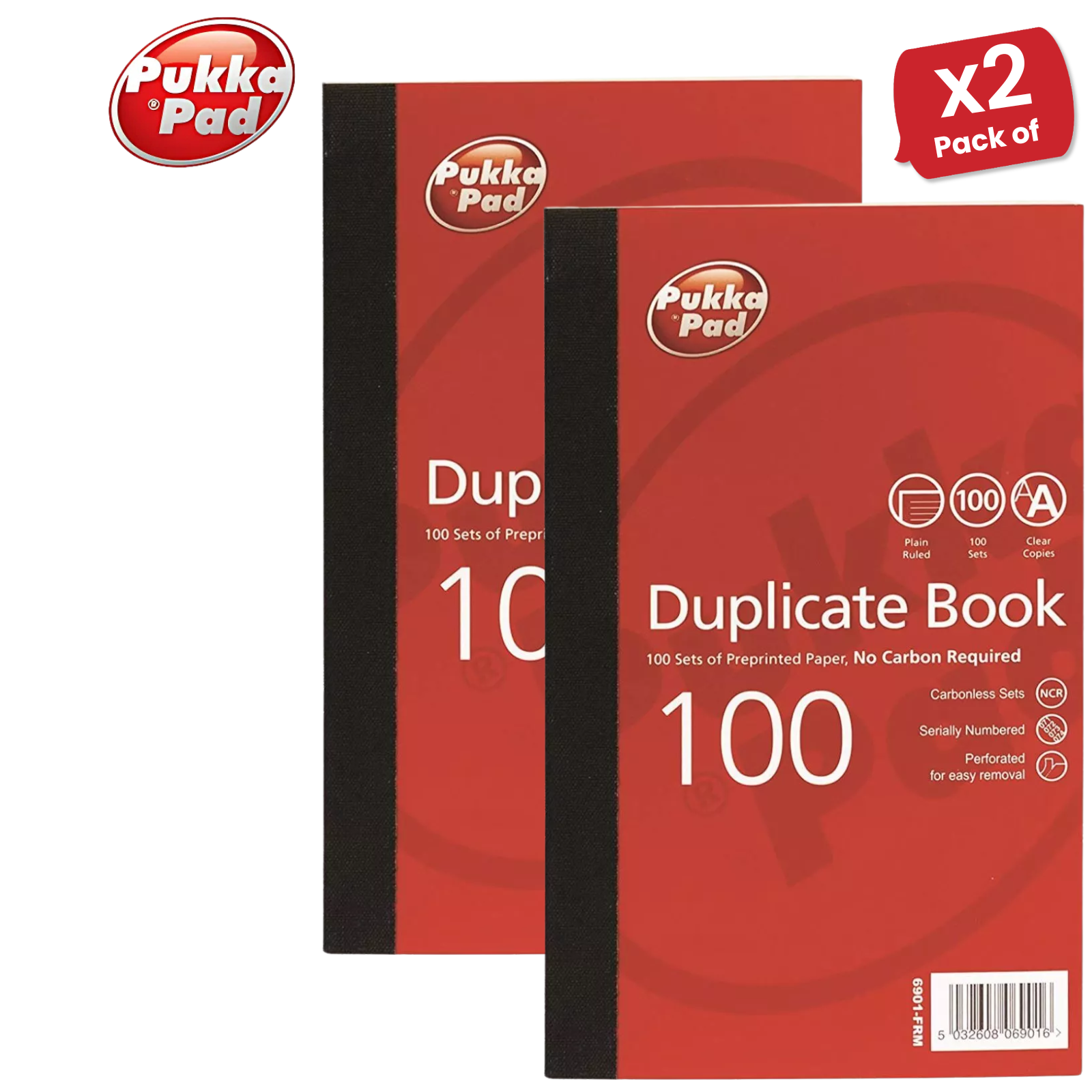 Pukka Block Duplikat liniertes Buch mit Carbon, 216 mm x 130 mm - ideal für Unternehmen - Bild 6 von 15