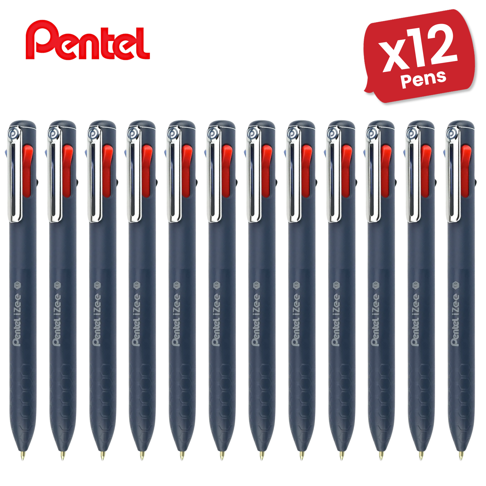 Pentel iZee 4-Color Retractable Ballpoint Pen Standard - Versatility Single Pen - Picture 11 of 13