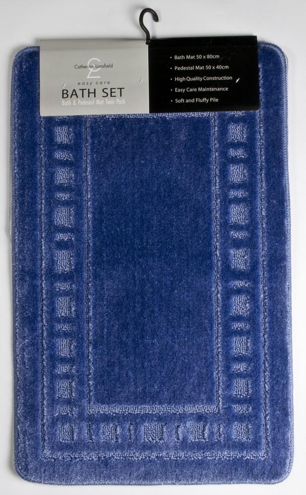 Catherine Lansfield Armoni Easy Care Two Piece Bath Set (Bath & Pedestal Mat) - Picture 3 of 6