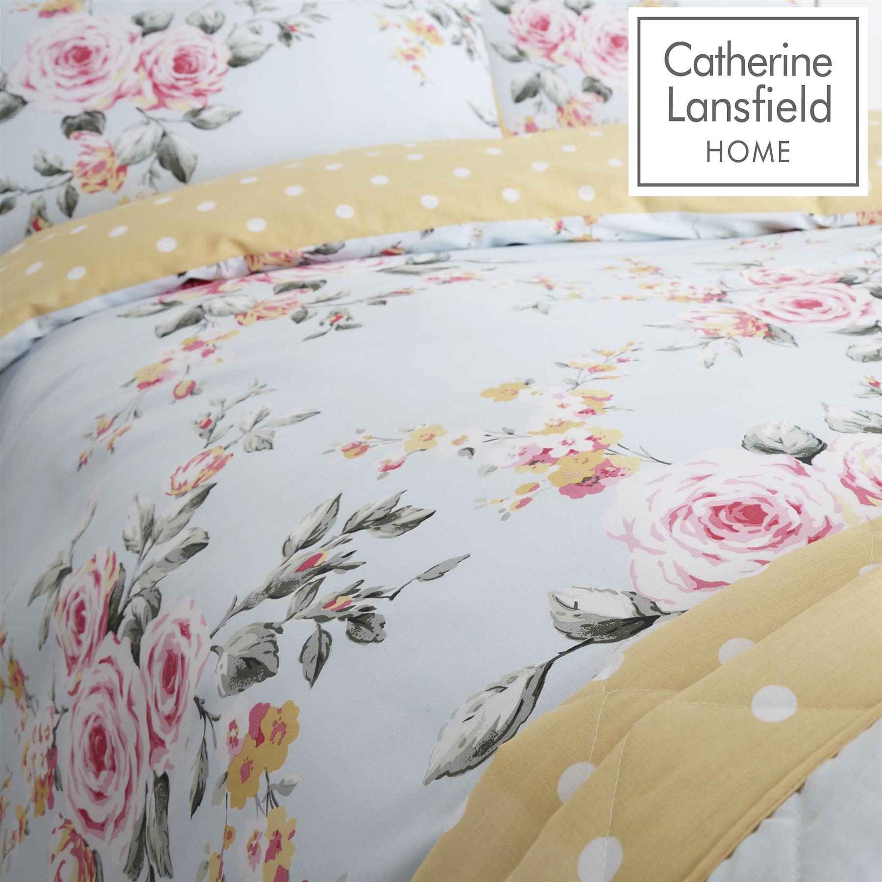 Catherine Lansfield Canterbury Floral Duvet Cover Sets Bedding Set & Accessories - Picture 10 of 27