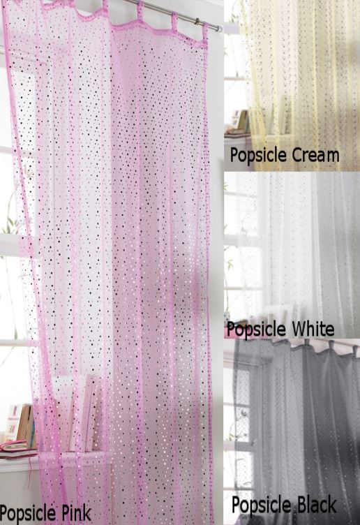 Voile Curtain Tab Top Girls Black Sheer Drape 138 X 225 Cm New Ebay