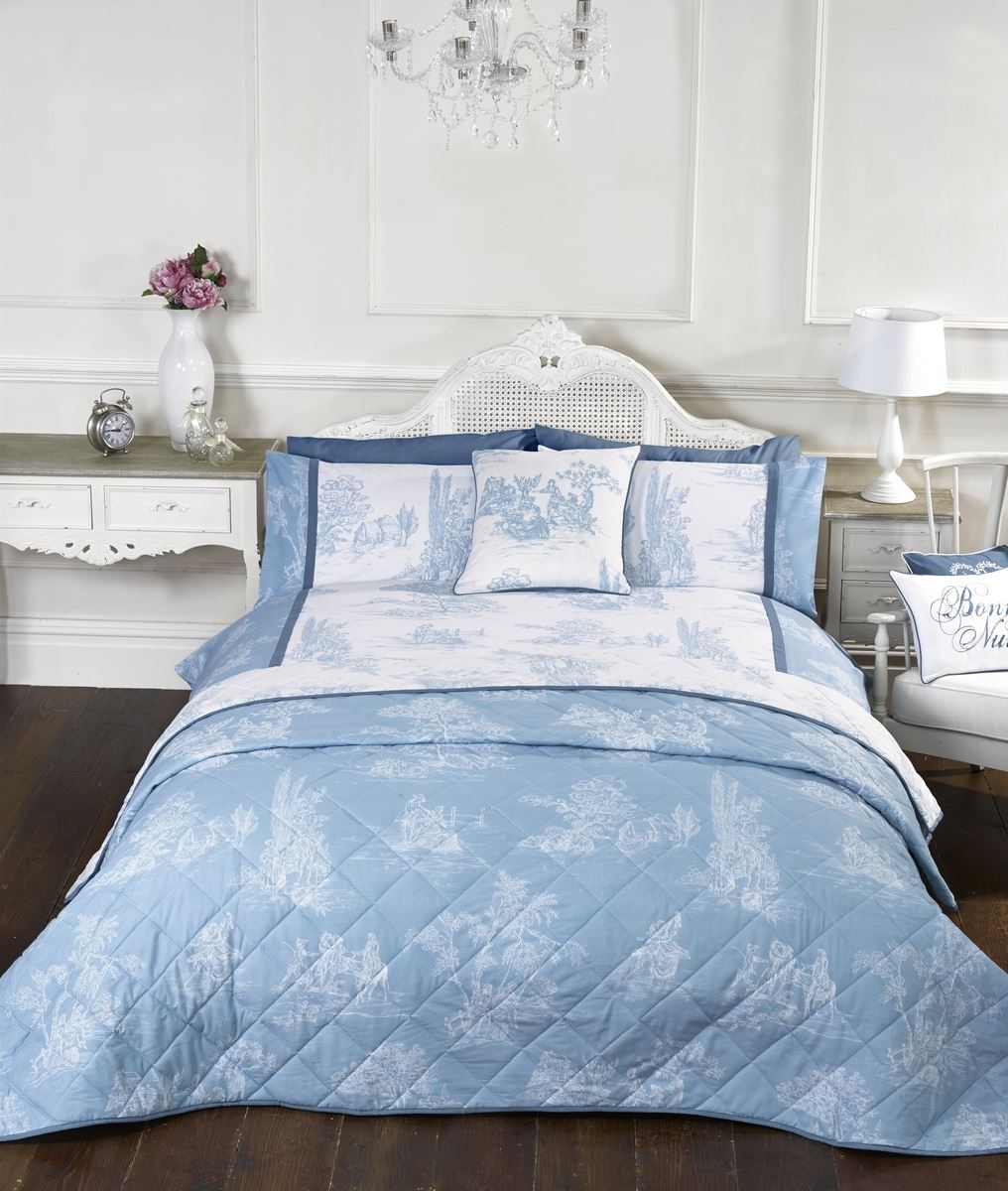 Vintage Style Blue Quilt Duvet Covers Or Cushion Cover Or Decorative