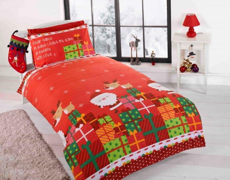Christmas Bedding Xmas Duvet Cover Set for Children Quilt Cover Santa Rudolph - Picture 7 of 11