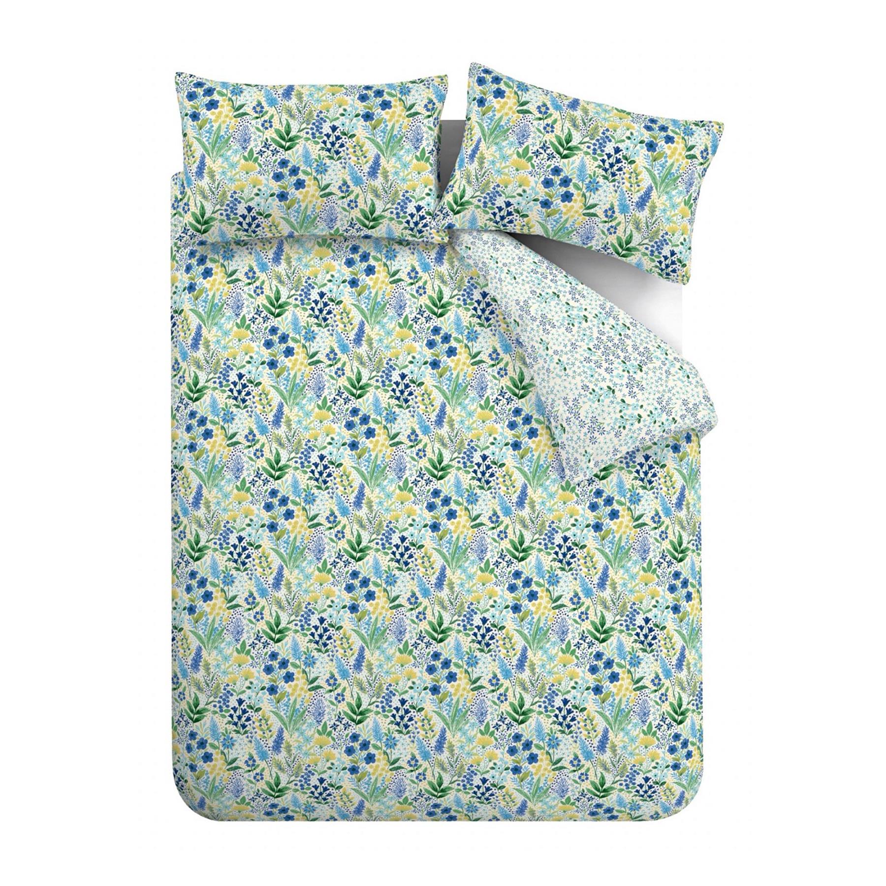Catherine Lansfield Tilly Floral Duvet Cover Set Curtains Bedspread Reversible - Picture 16 of 44