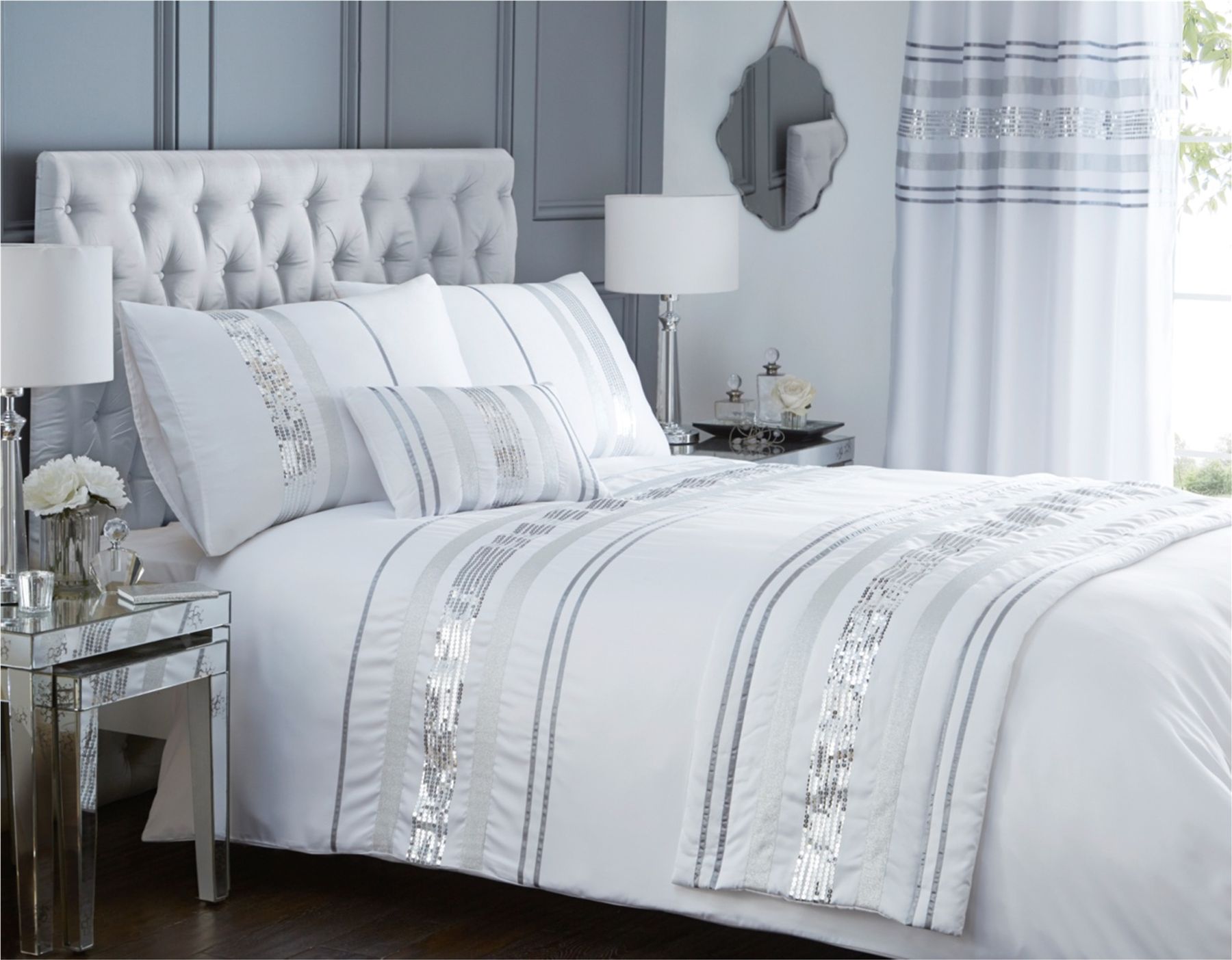 Modern Sequin Quilt Duvet Cover Pillowcase Bedding Bed Set - Modernsequinquiltduvetcoveramppillowcase modern sequin quilt duvet cover pillowcase bedding bed set - modernsequinquiltduvetcoveramppillowcase